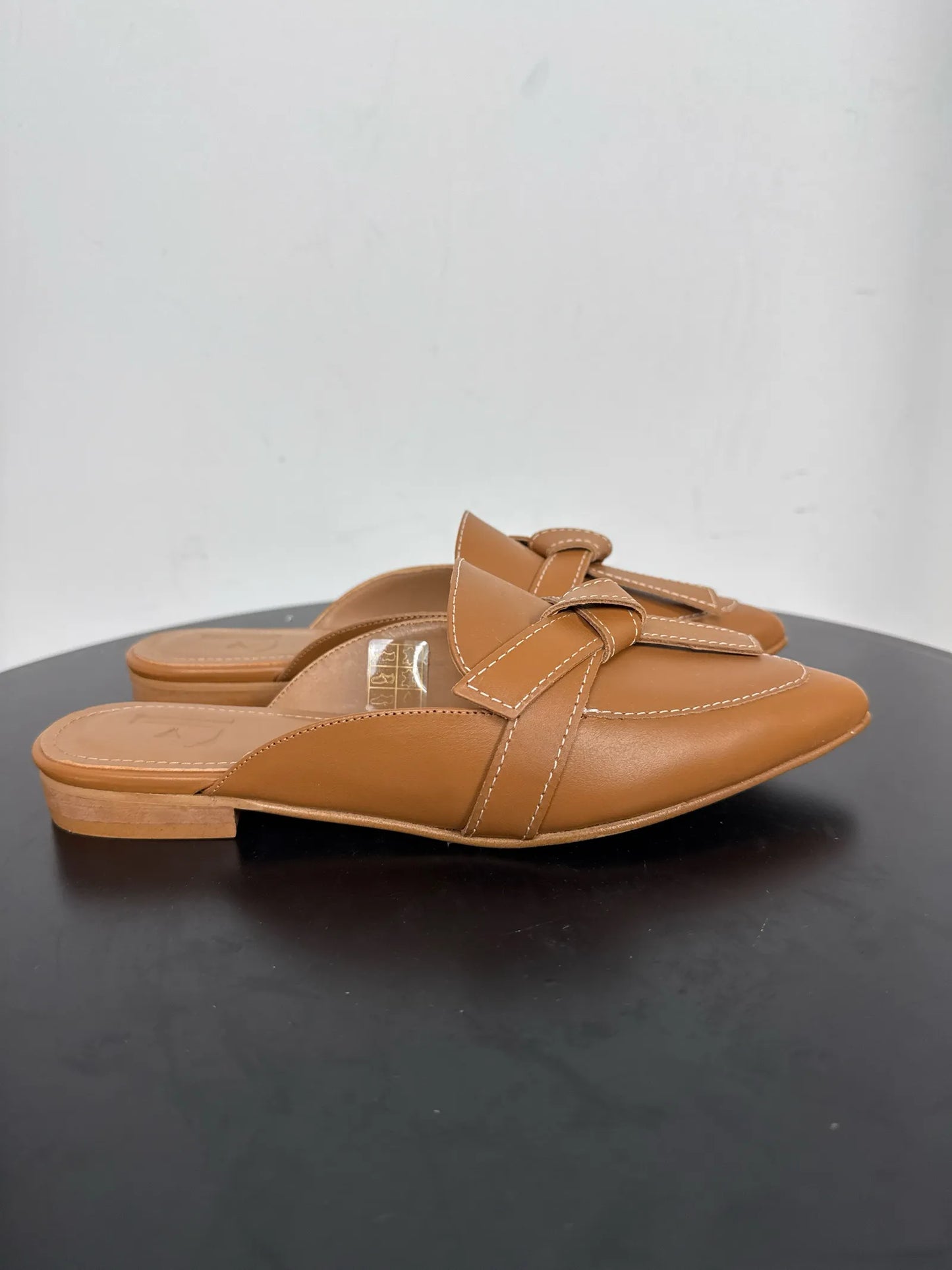 Flattered Anina Cognac Leather-skinnballerinaskor NWT