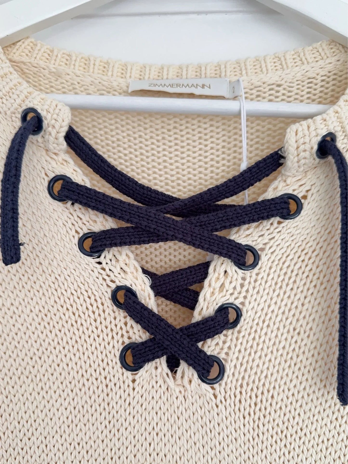Zimmermann High Tide Lace Up Long-klänning NWT