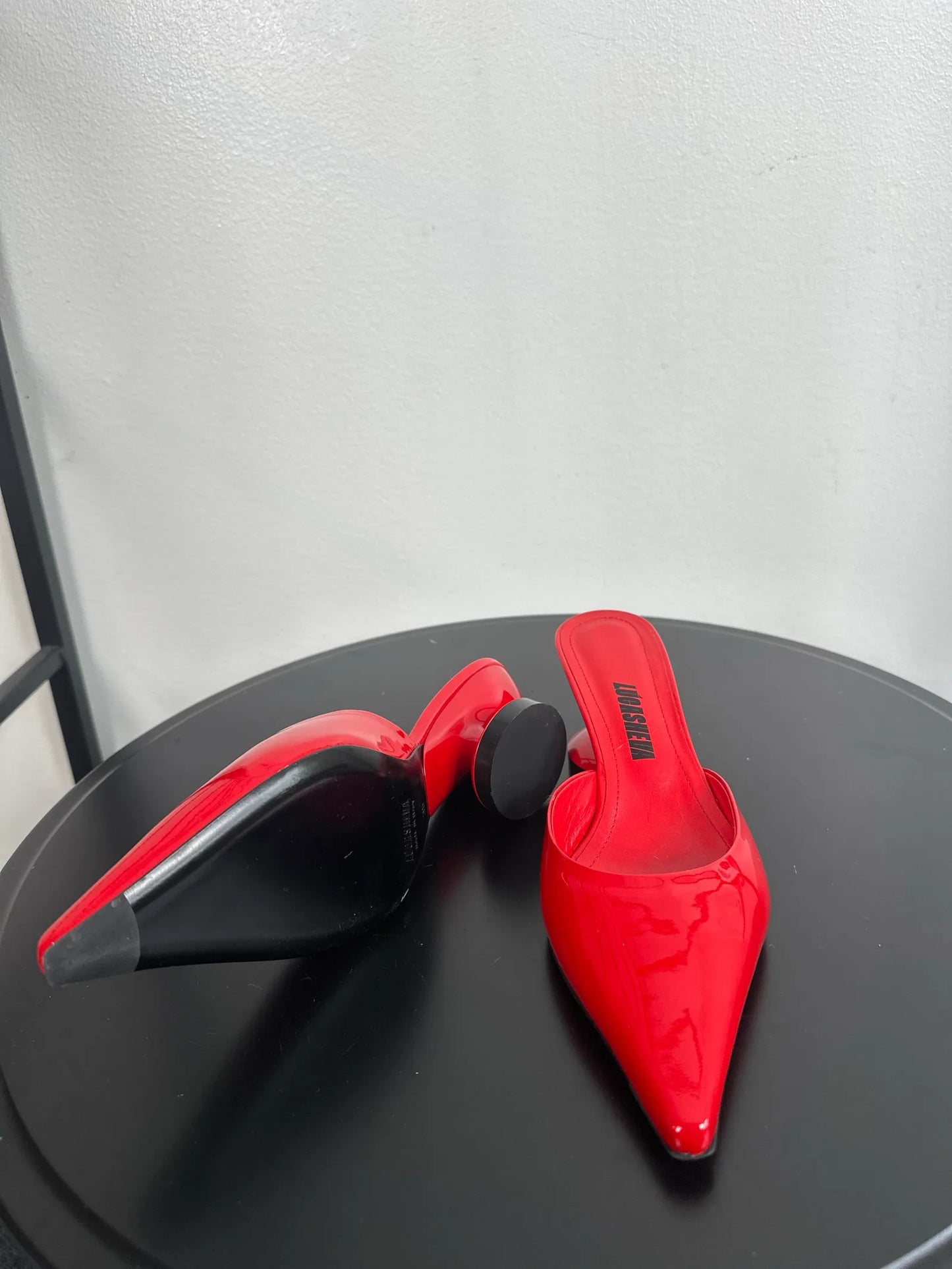 Lúcasheva Patent Leather Red-klackar NWOT