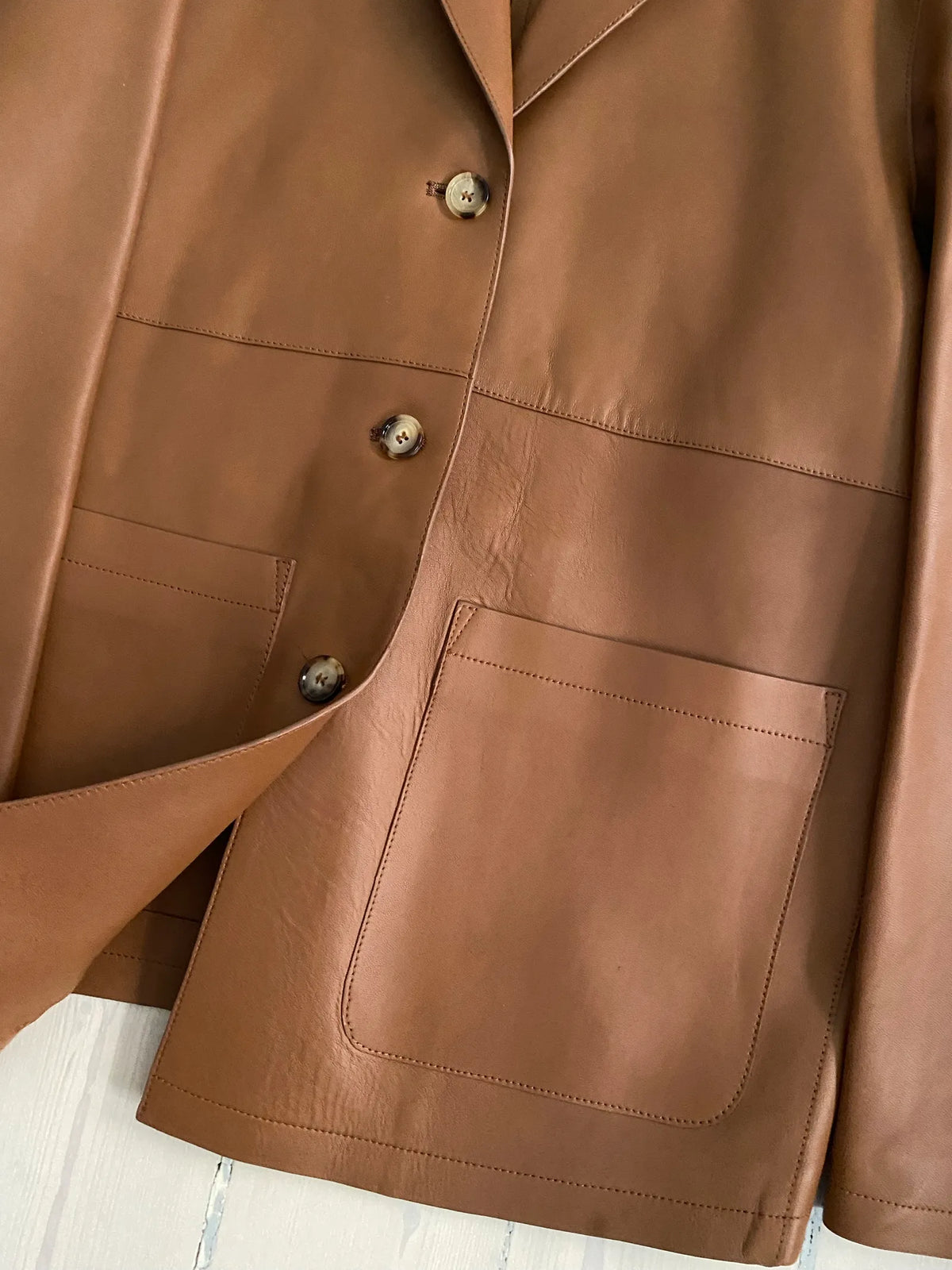 Toteme Clean Leather-skinnjacka