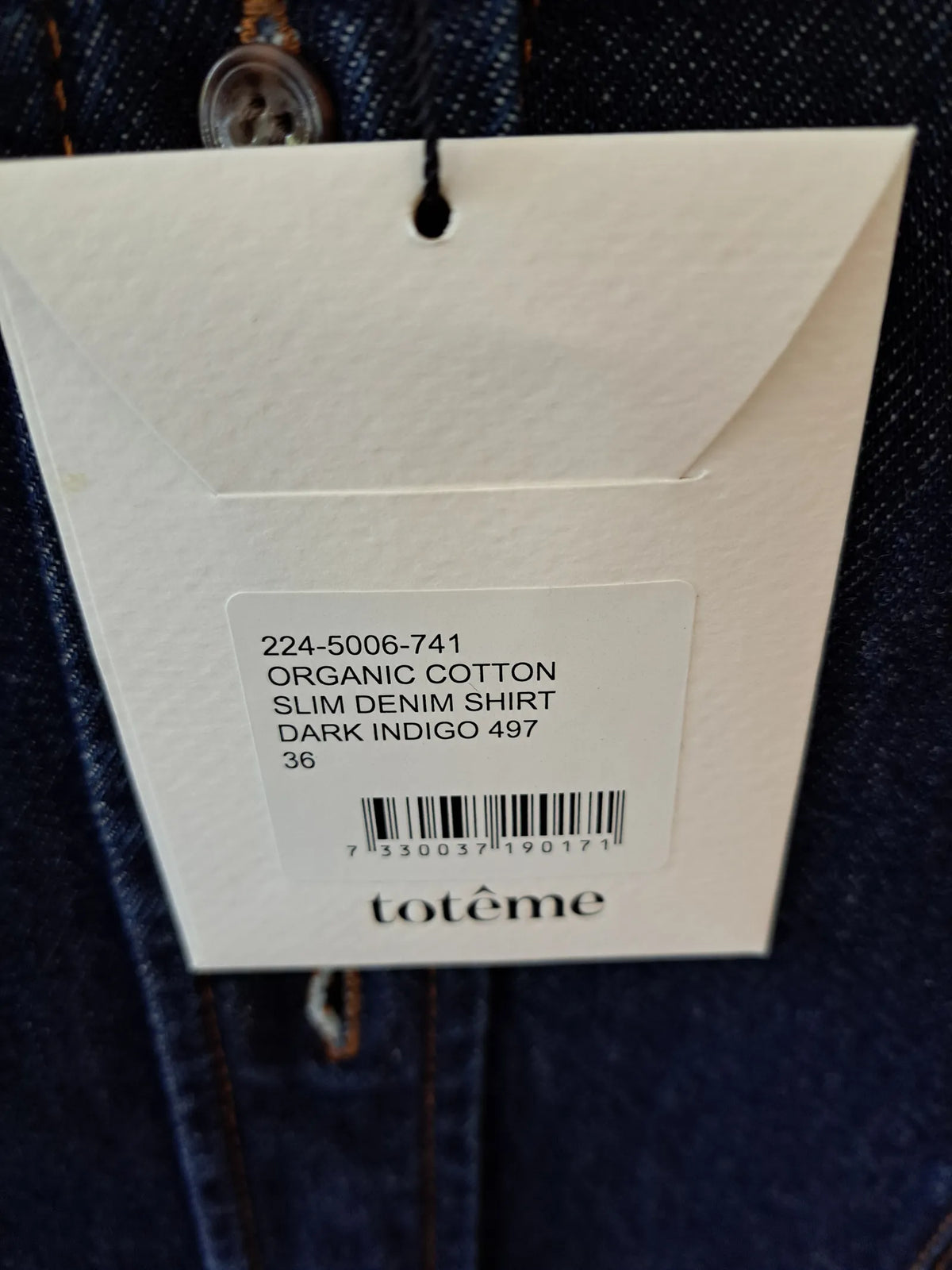 Toteme Slim Denim-skjorta NWT