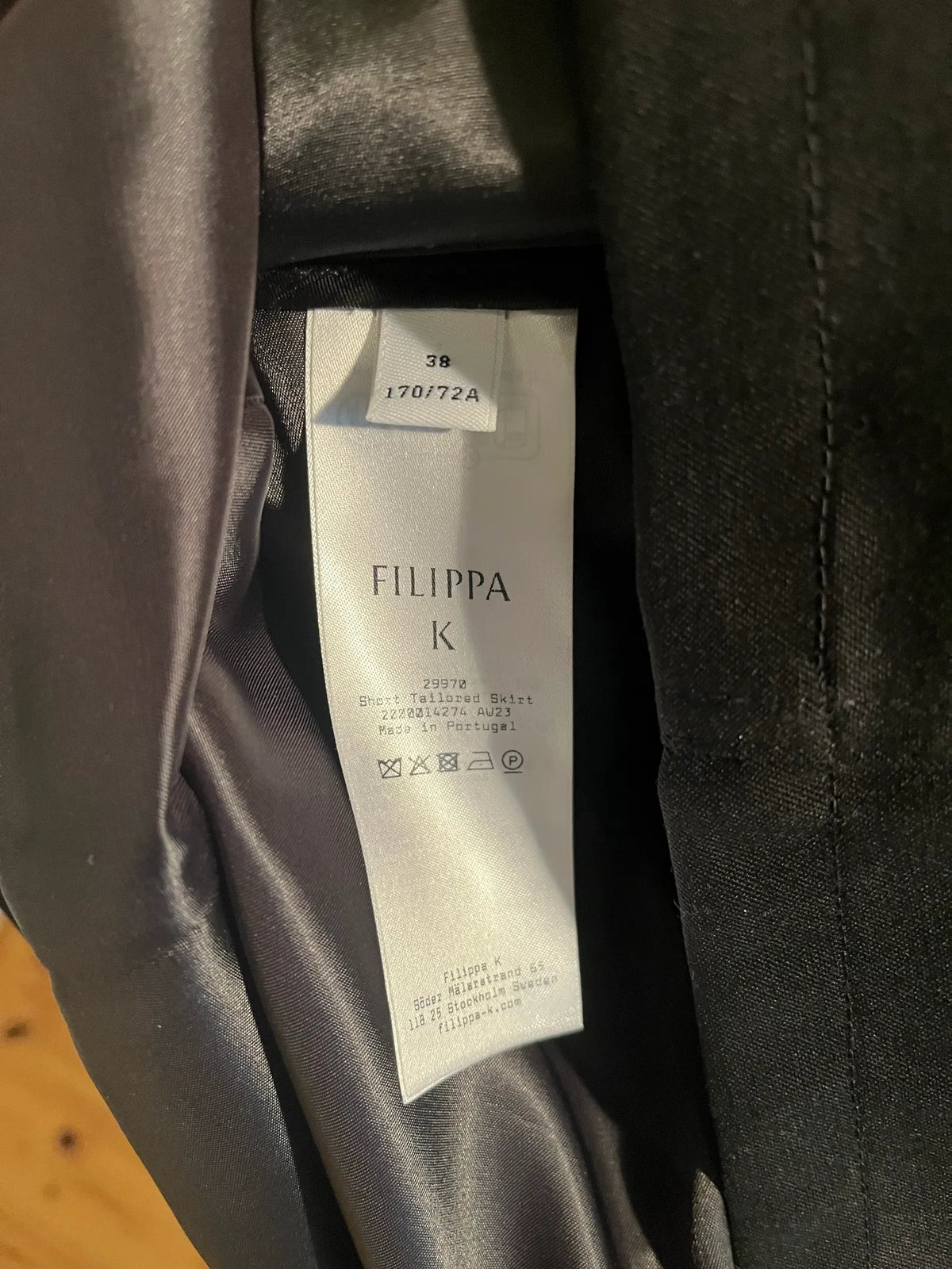 Filippa K Short Tailored-kjol NWOT