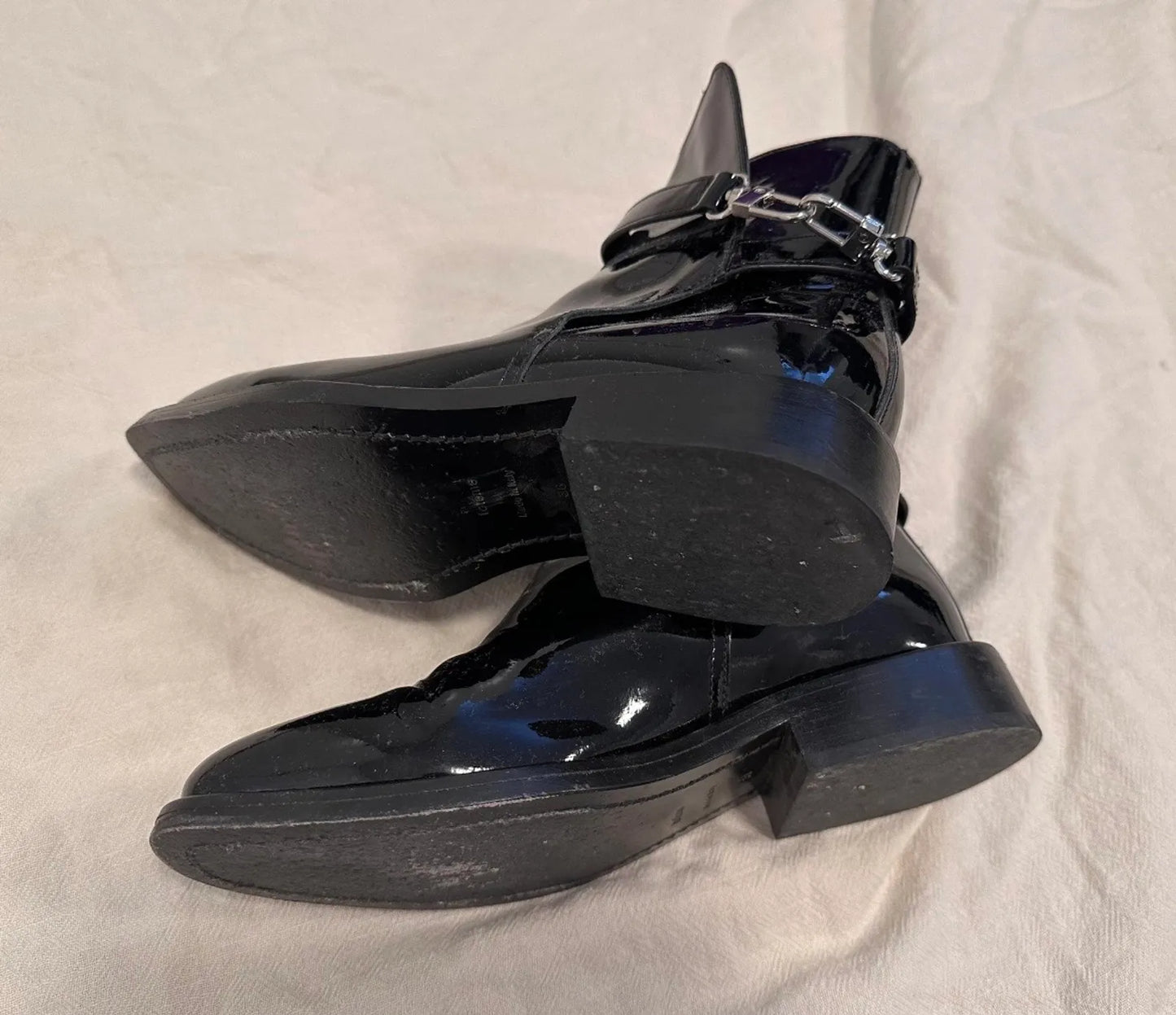 Toteme Flat Patent Leather Riding-boots