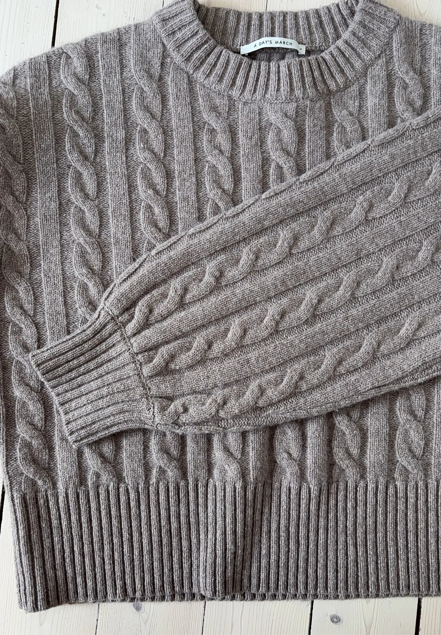 A Day's March Rudy Lambswool Cable-ulltröja