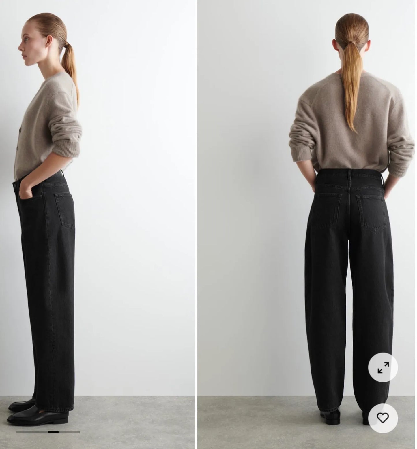 Cos Bay Barrel Leg Denim Jeans