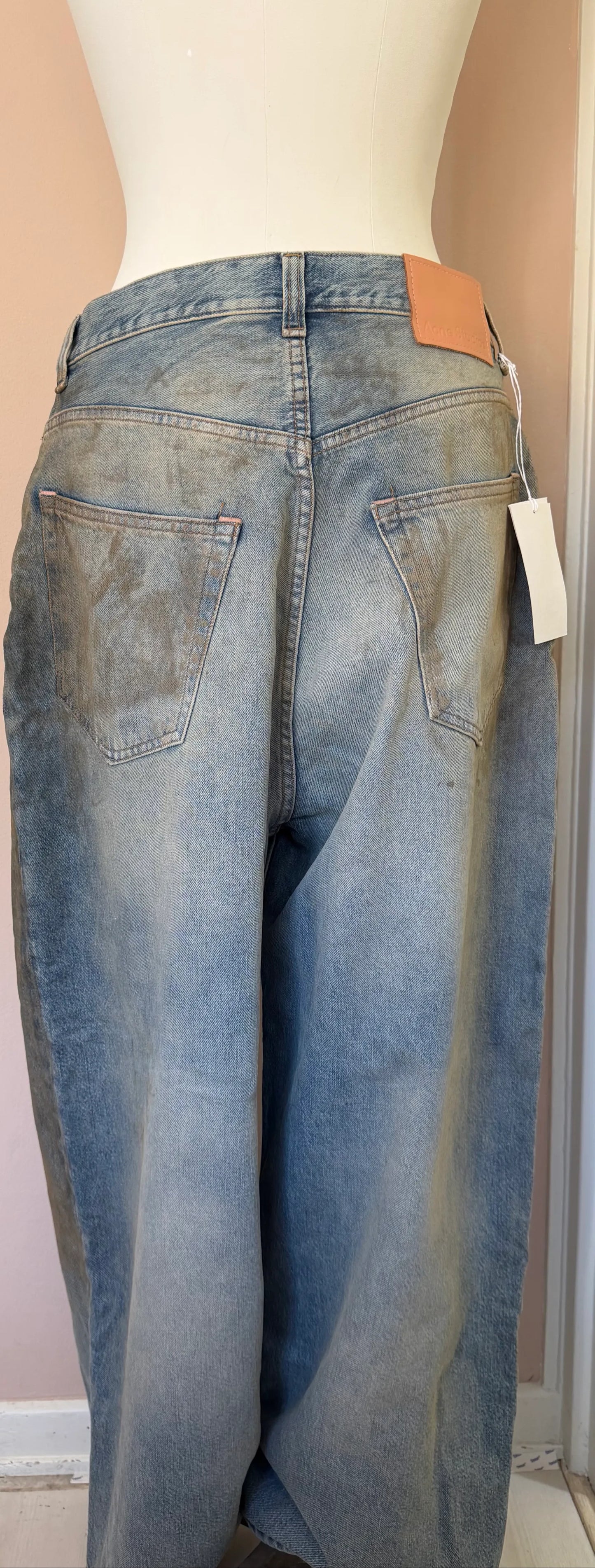 Acne Studios 2023 Loose Fit Low Waist, Baggy Leg Jeans