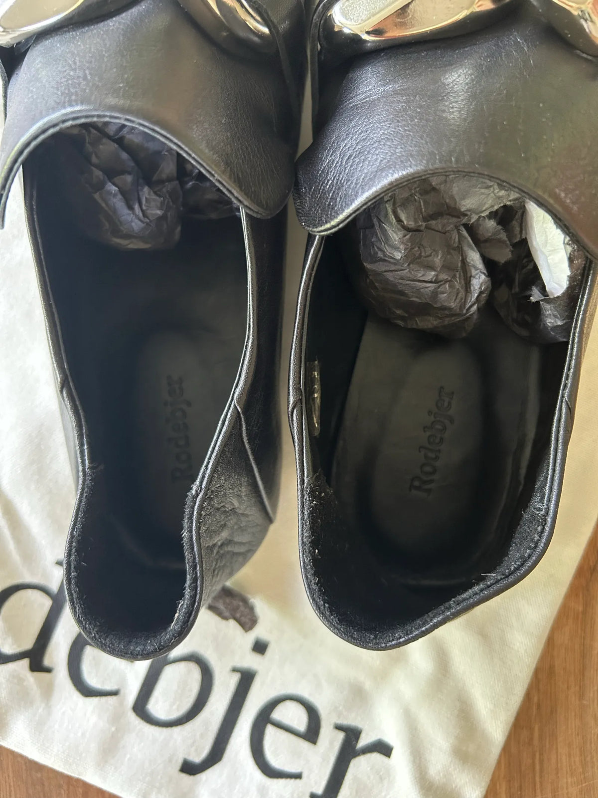 Rodebjer Mollie-skinnloafers NWOT