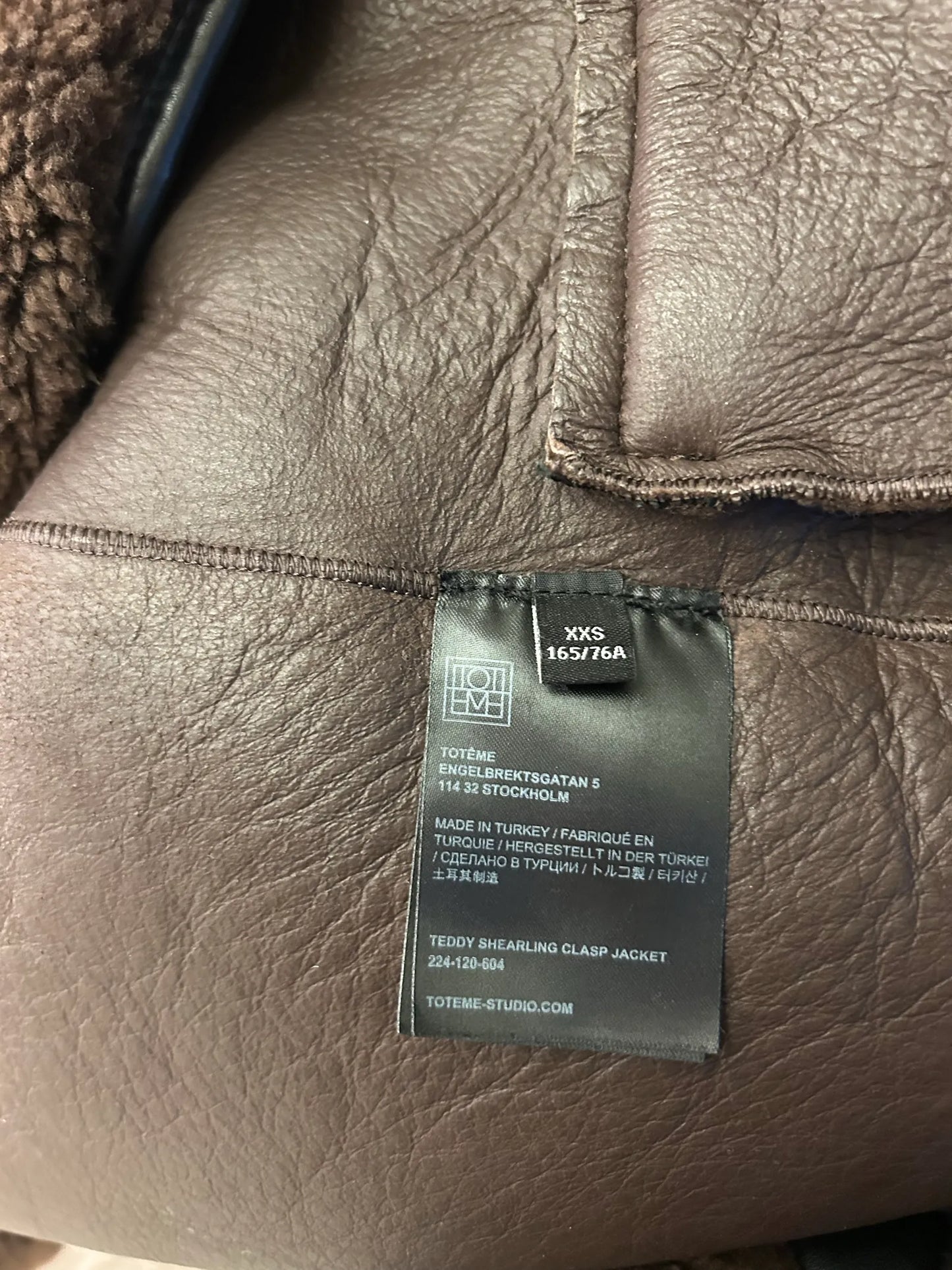 Toteme Teddy Shearling Clasp-pälsjacka