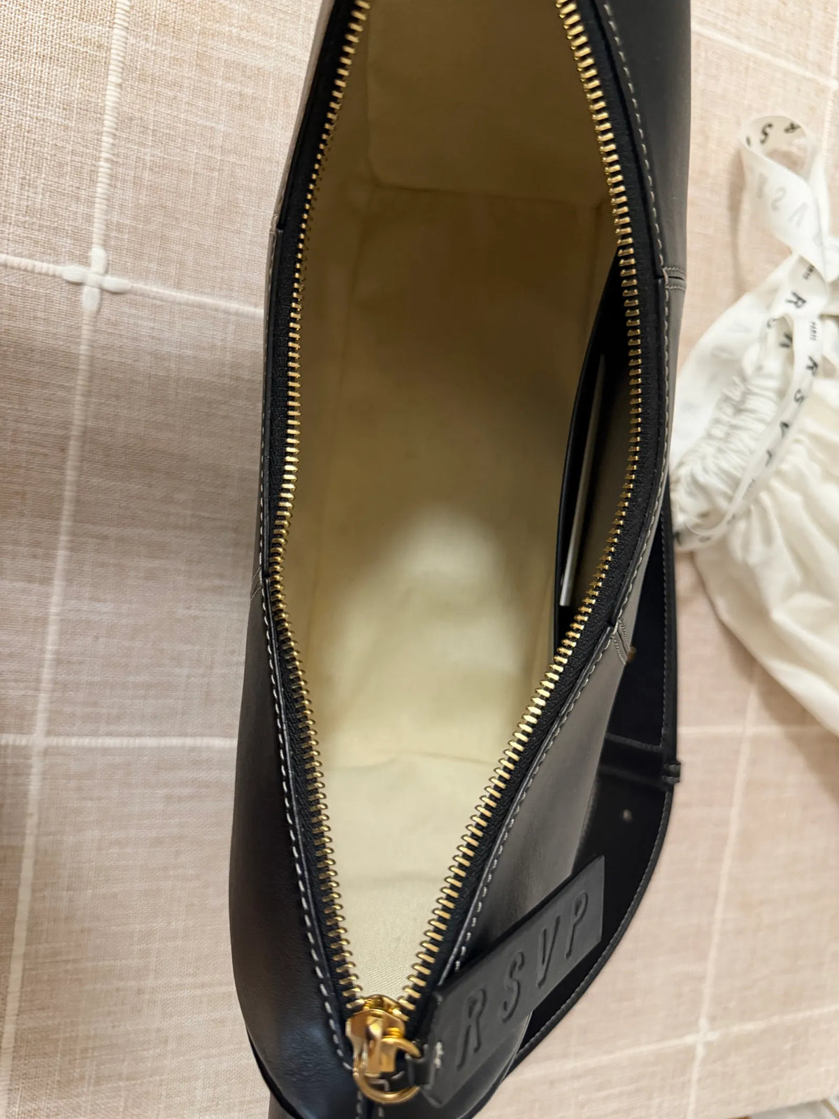 Batman Smooth Black Calfskin Shoulder bag