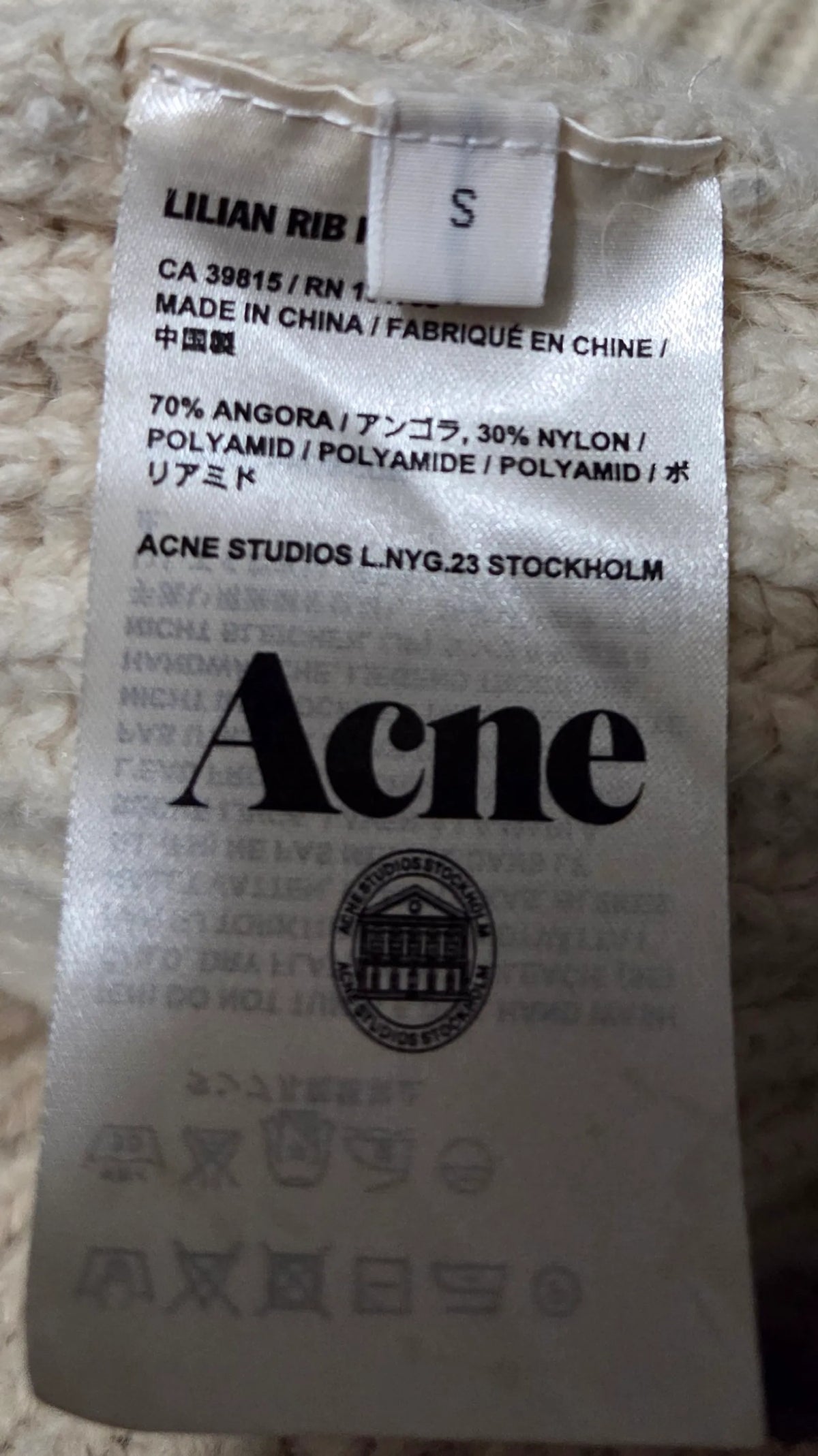 Acne Studios Rakel Rib Fuzzy Knit Sweater