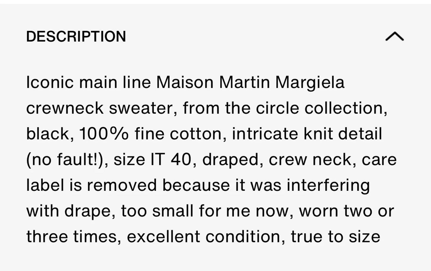 Maison Martin Margiela Cotton Sweater