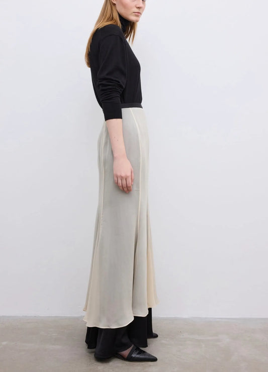Dagmar Chiffon Maxi Cream/white/black-kjol NWT