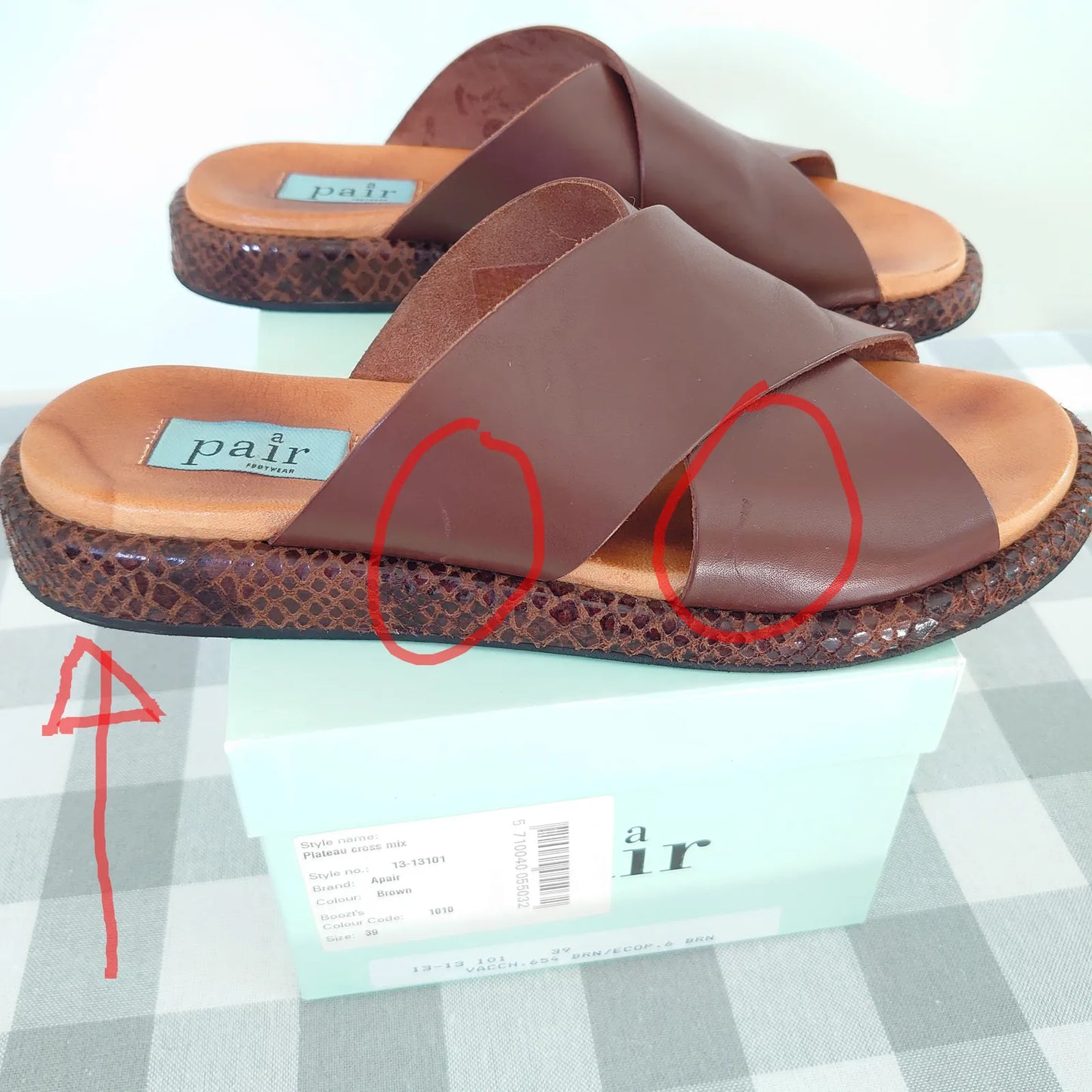Apair Plateau Cross Mix Sandals