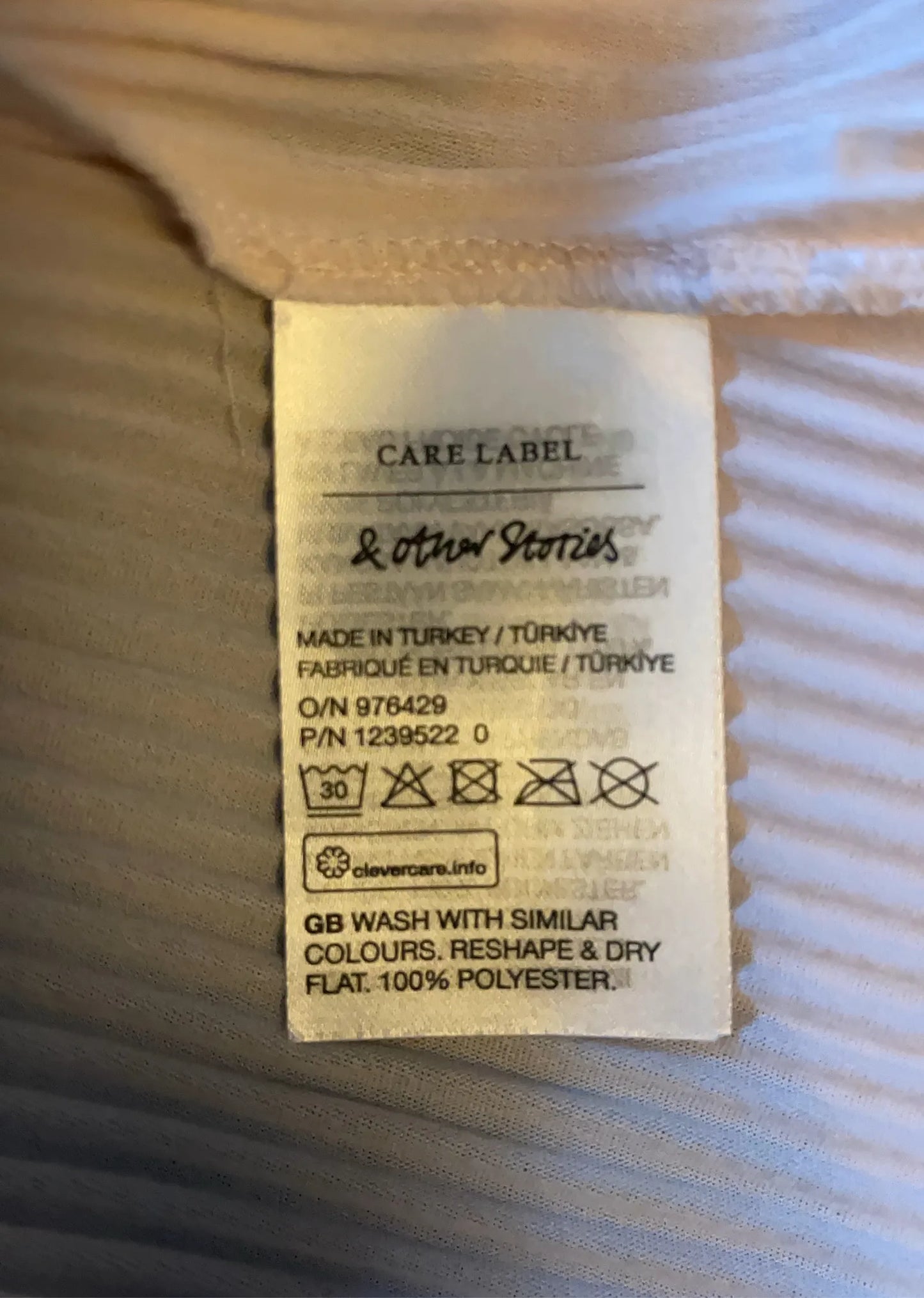& Other Stories Light Pink Stretch Blouse