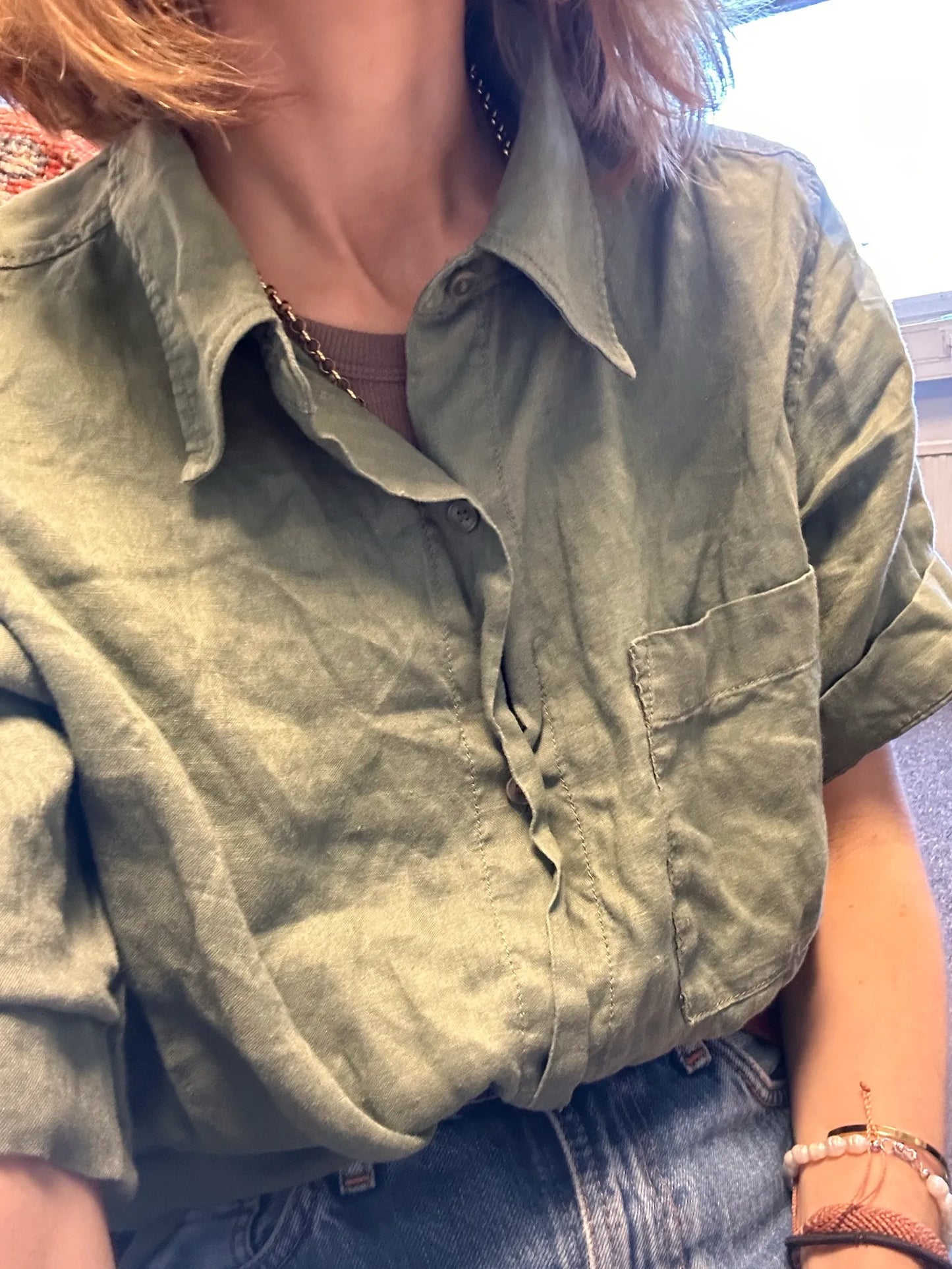 Arket Linen Short Sleeve Linen Shirt