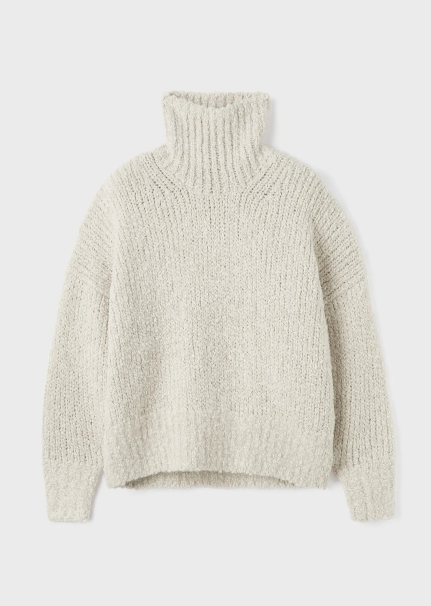 Toteme Alpaca Bouclé Turtleneck Bone-ullpolotröja