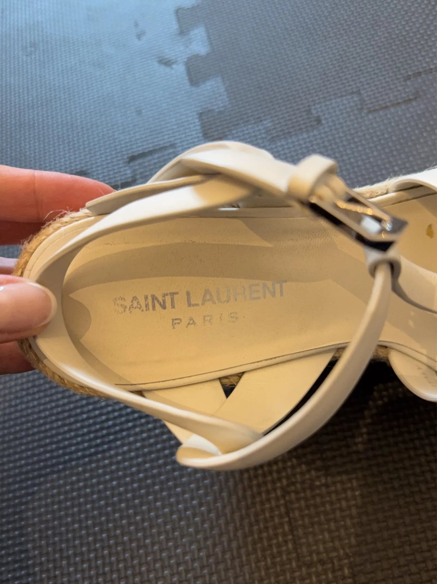 Saint Laurent Tribute Woven Espadrille 85 T St S Sandals