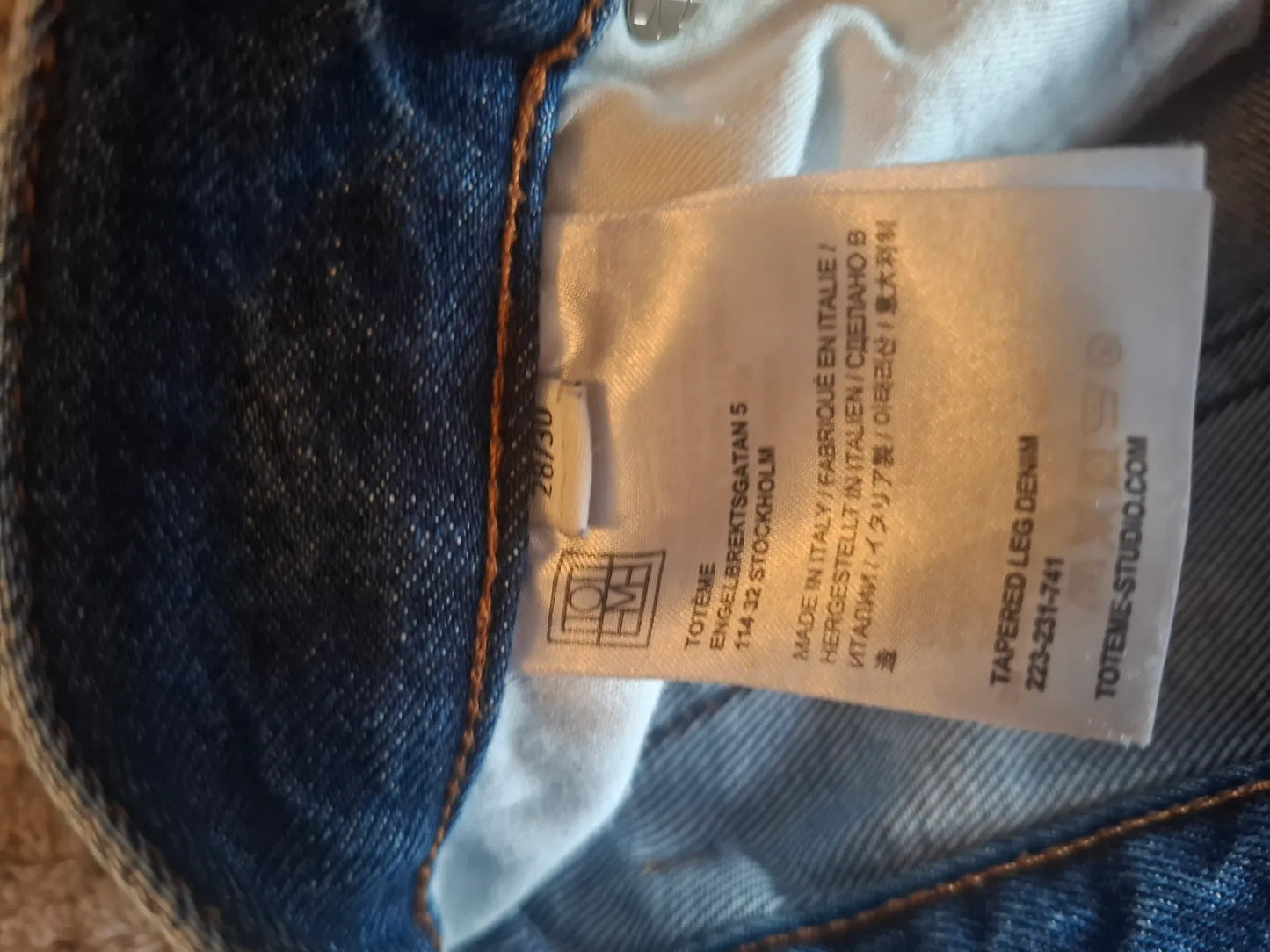 Toteme Tapered Leg Denim Jeans