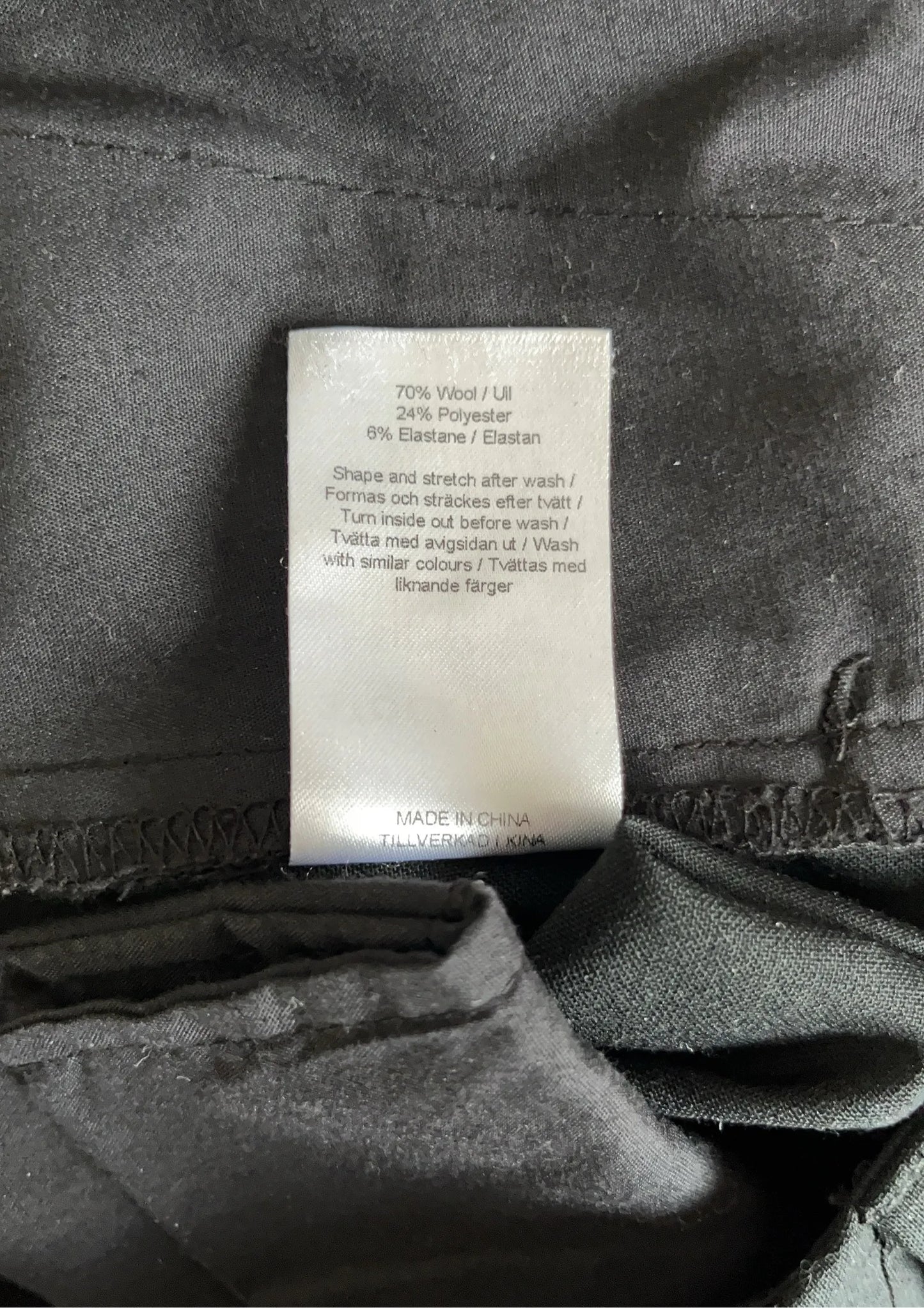 STOCKH LM Karen Straight-ullkostymbyxor