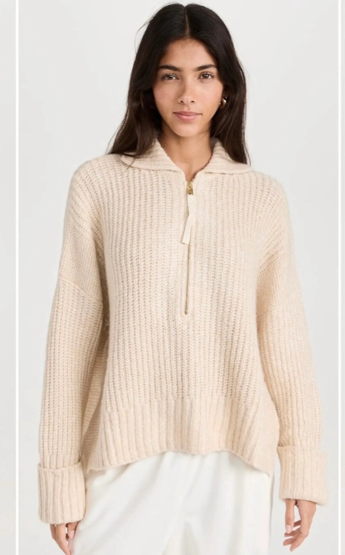Varley Amelia Half Zip Knit Sweater
