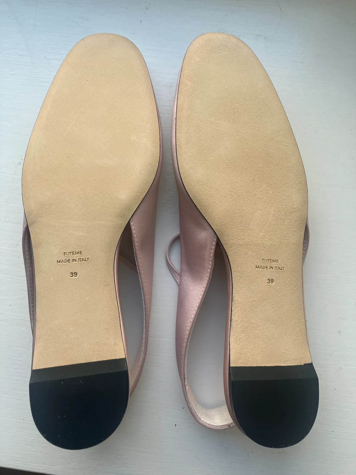 Toteme Slingback Satin Mary Janes Ballet flats