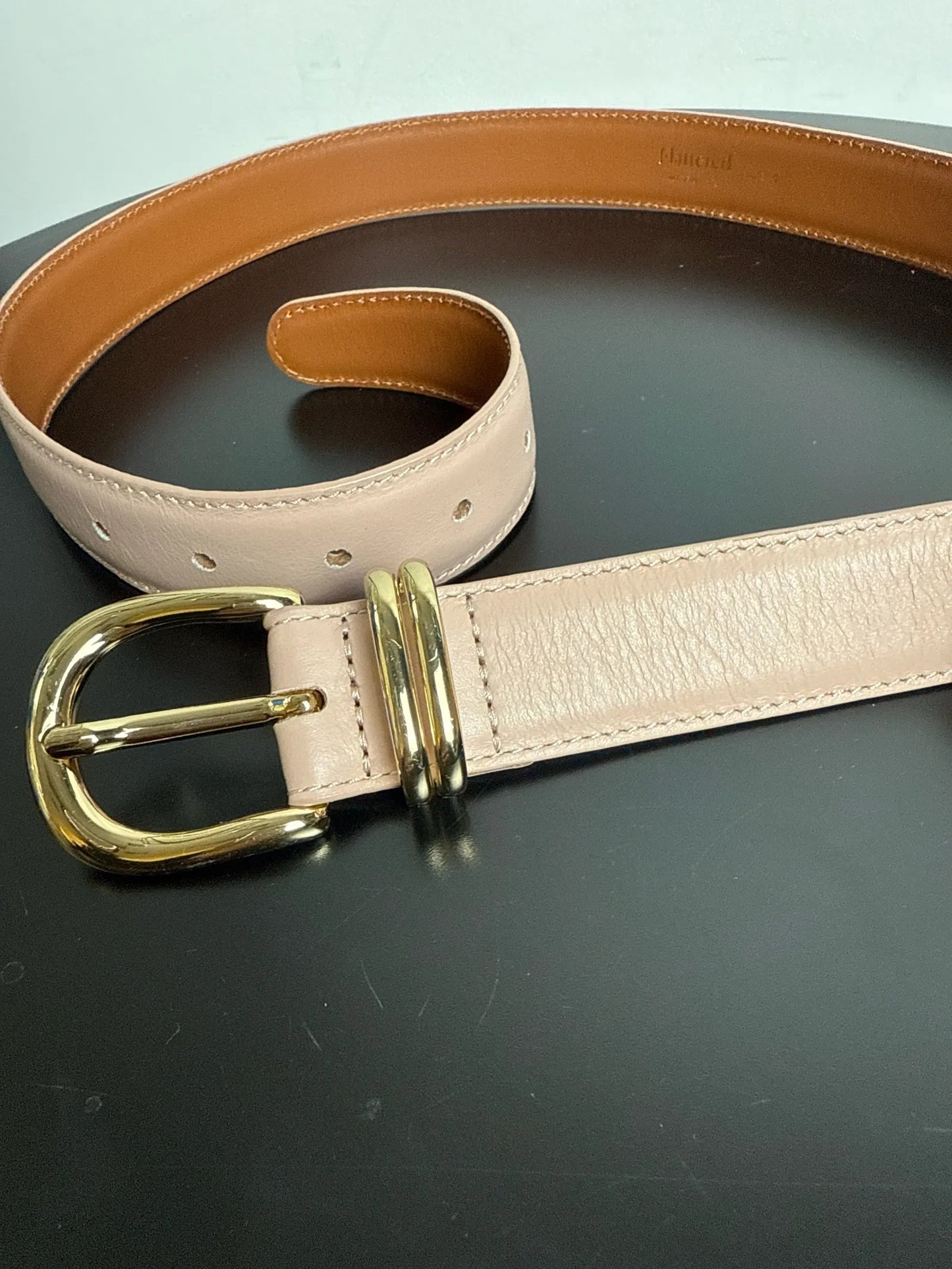 Flattered Beatrice Belt Leather Rose-skinnbälte