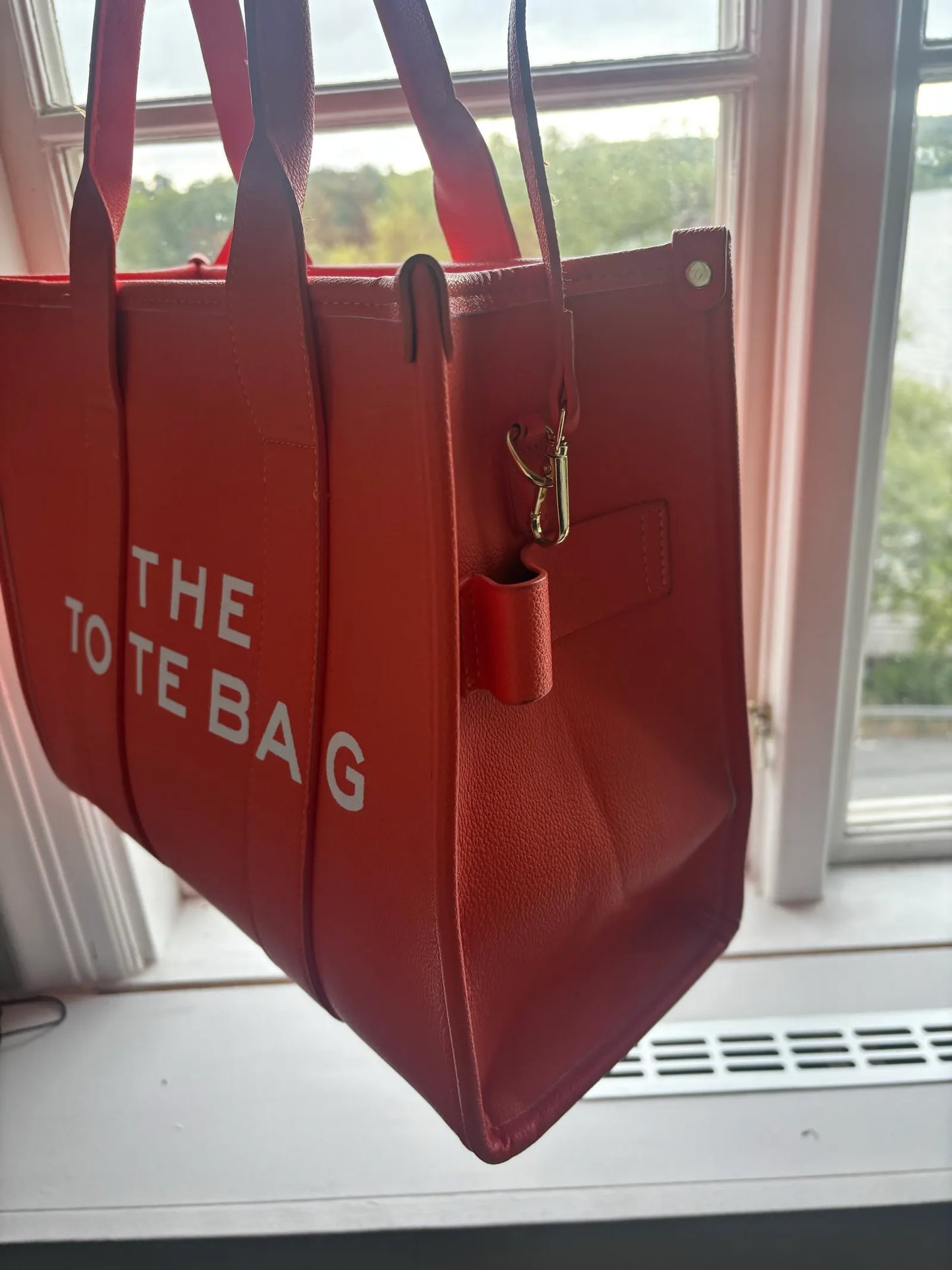 Marc Jacobs The Medium Tote - Electric Orange-skinnhandväska