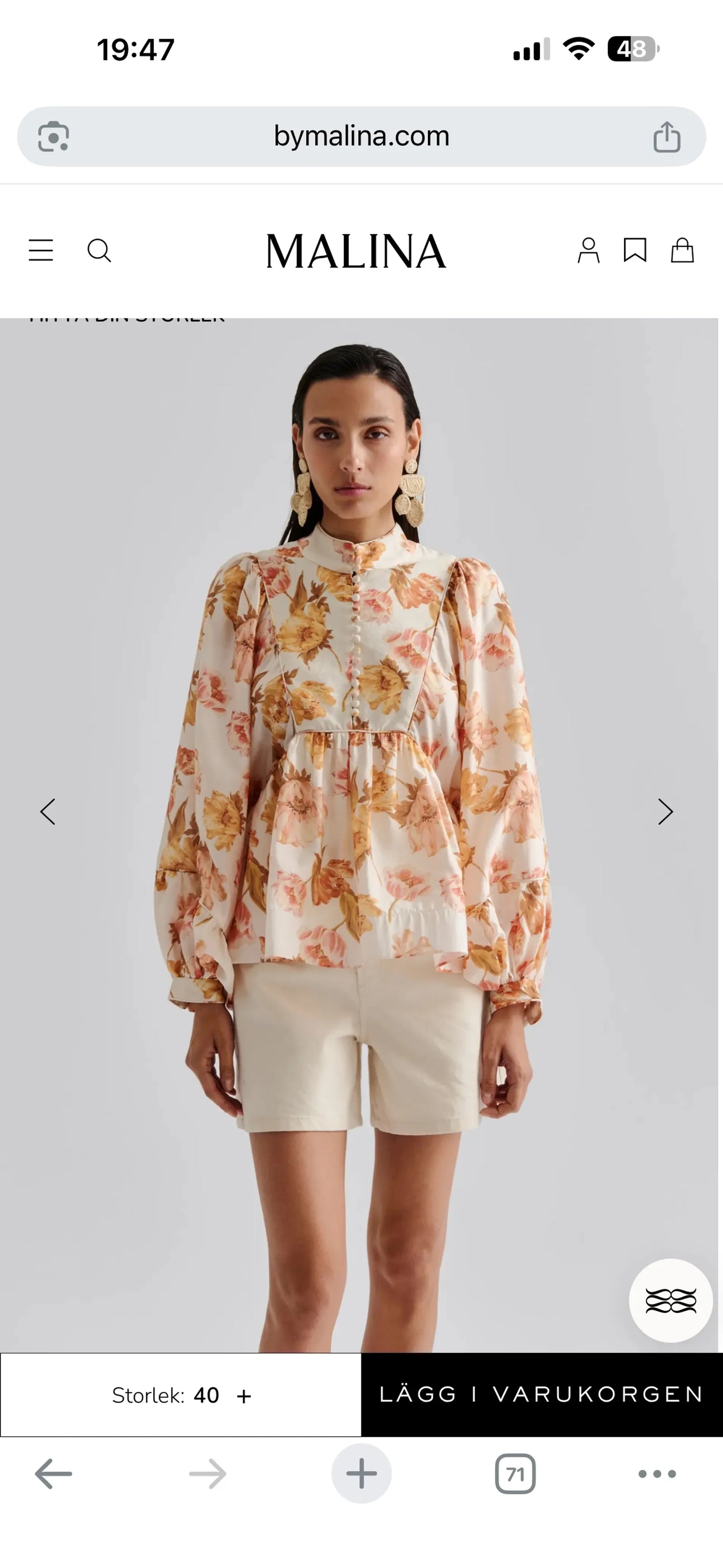 Malina Pernilla Peony Blouse