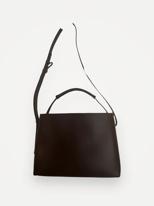 Flattered Hedda Mini Handbag Leather Chocolate Handbag