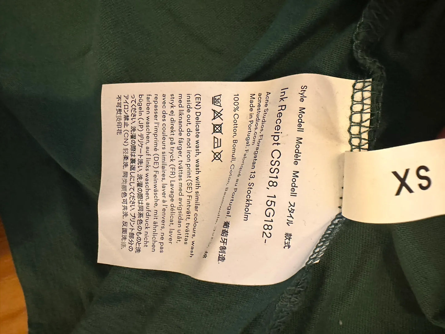 Acne Studios Ink Receipt-t-shirt