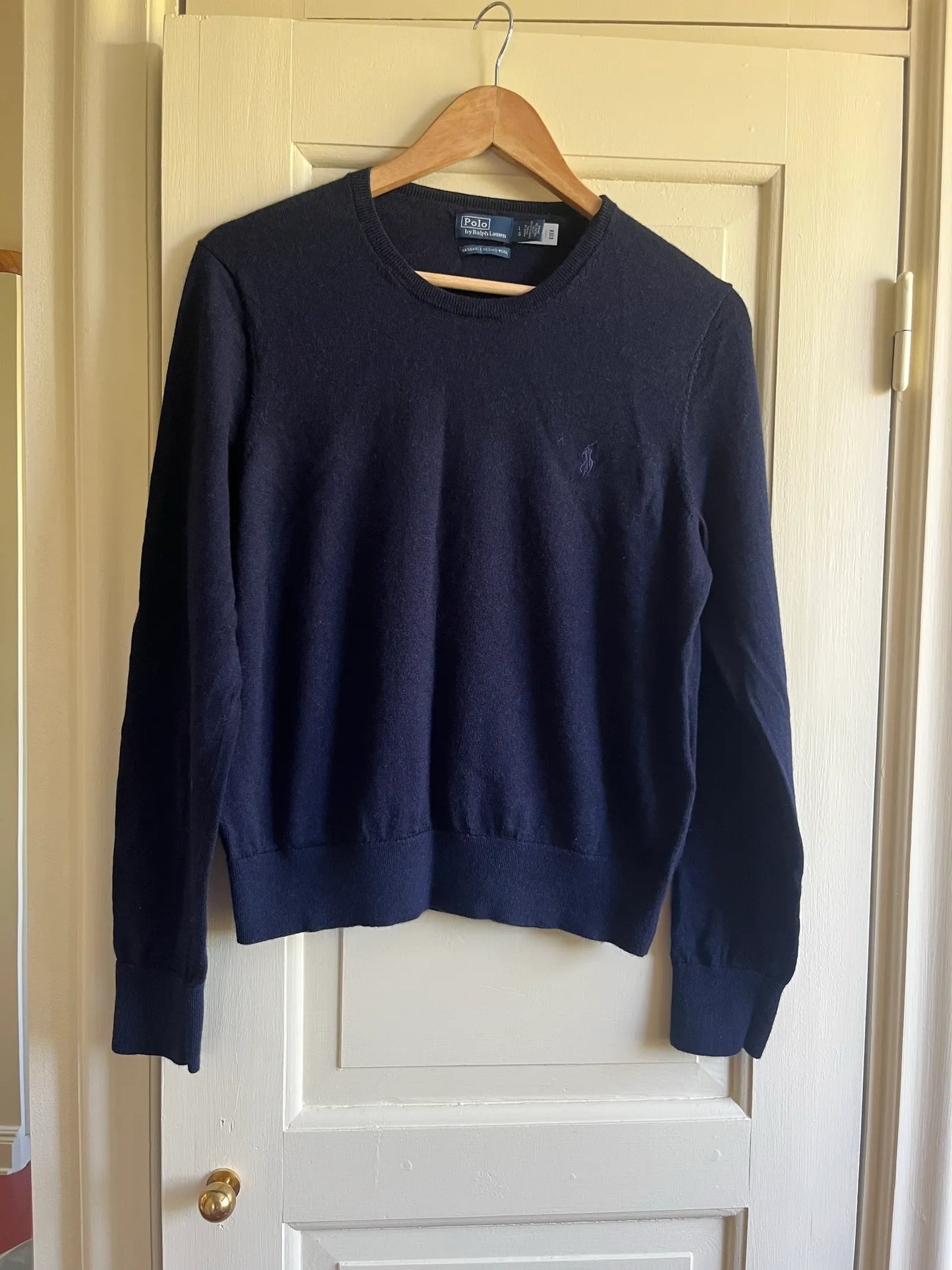 Ralph Lauren Round In Washable Merino Sweater