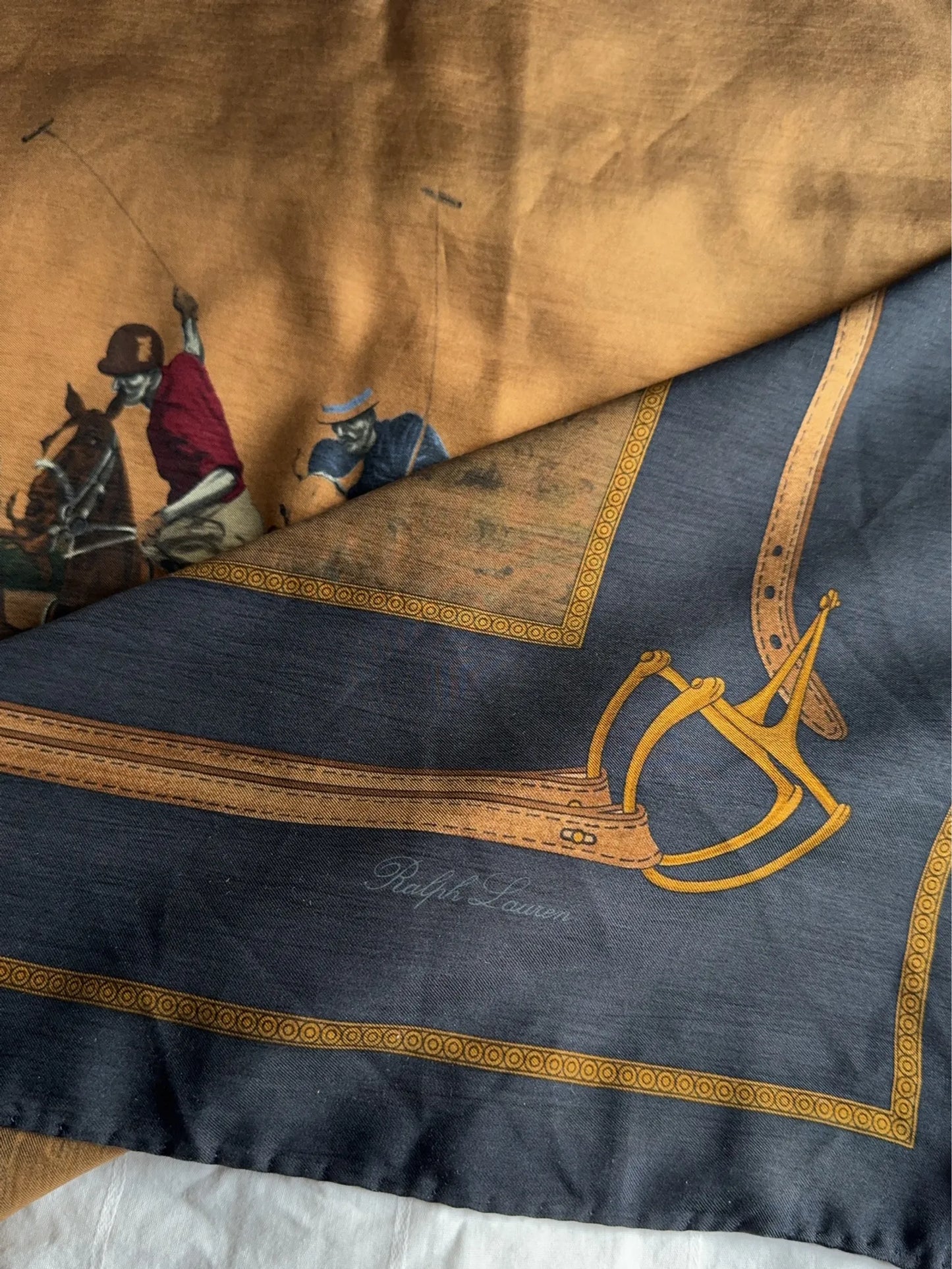 Ralph Lauren Sidenscarf Med Polomotiv Scarf