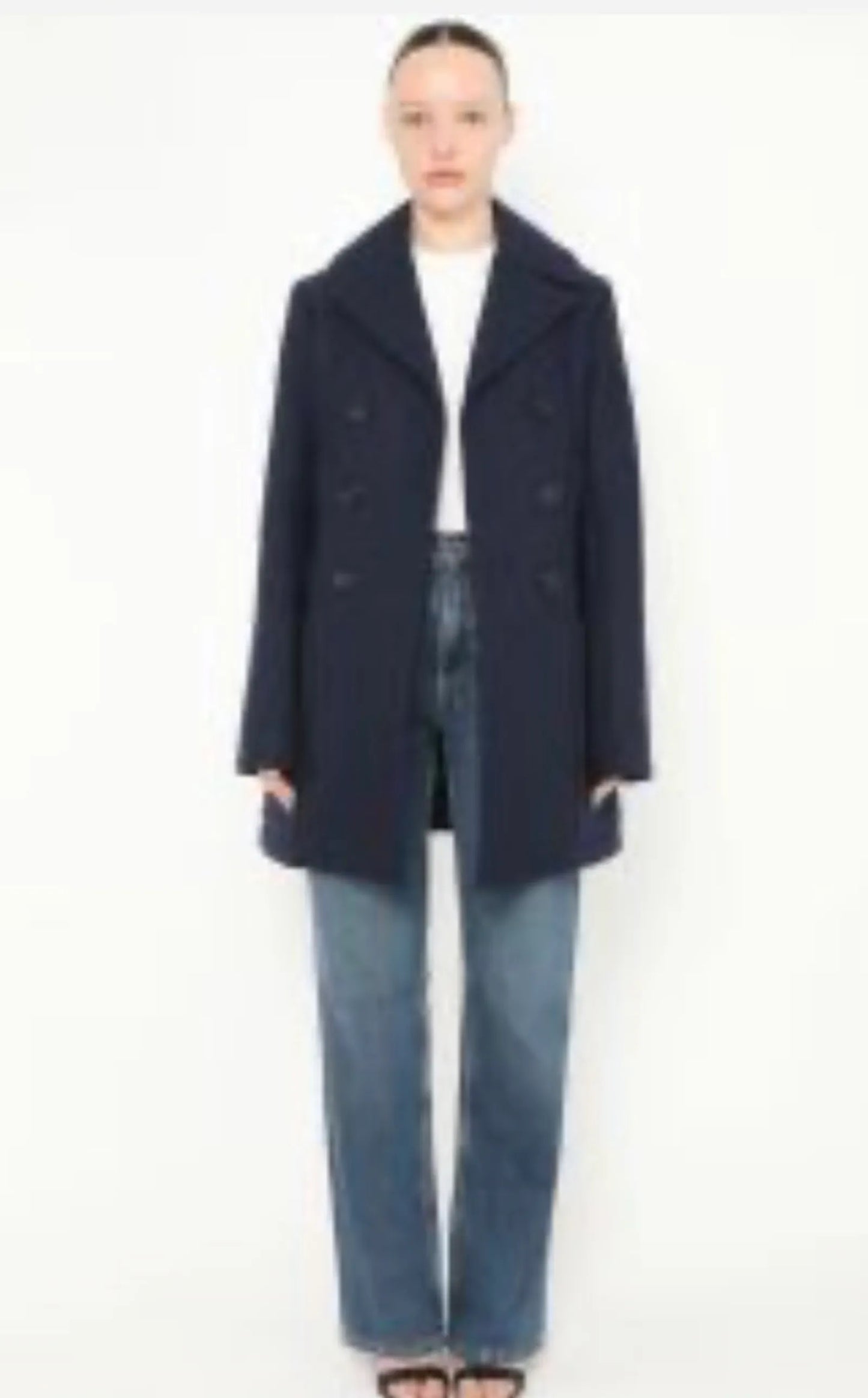 Céline Clasdic Double Breasted Peacoat Coat