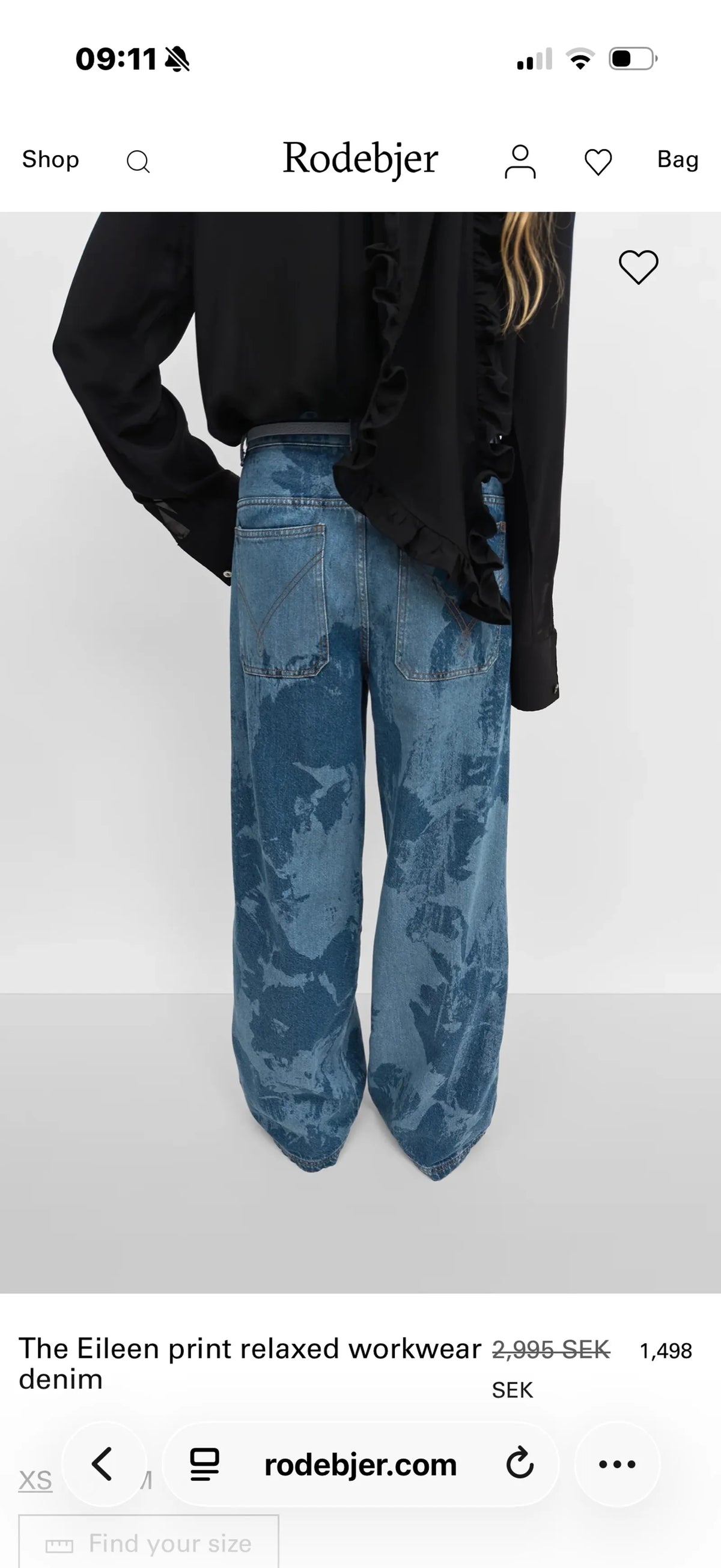 Rodebjer Eileen Print Workwear-jeans