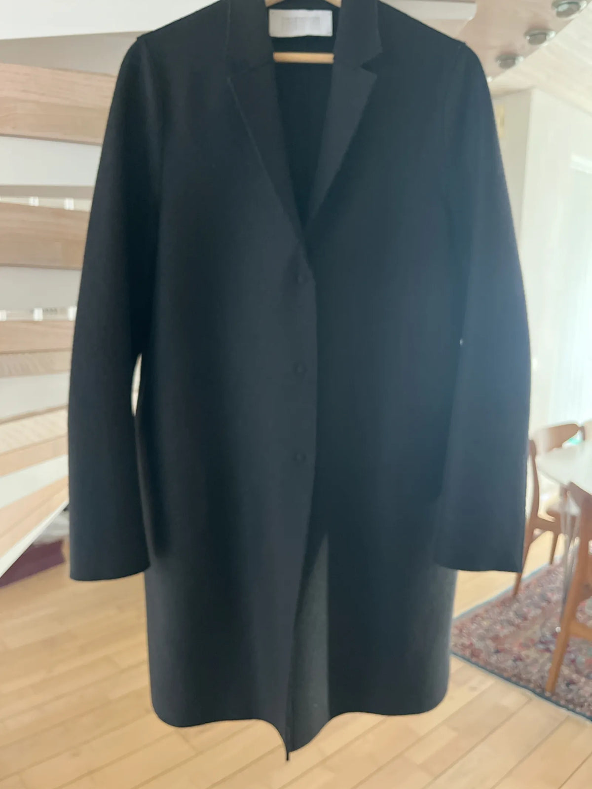 Harris Wharf London Cocoon In Pressed Wool Coat