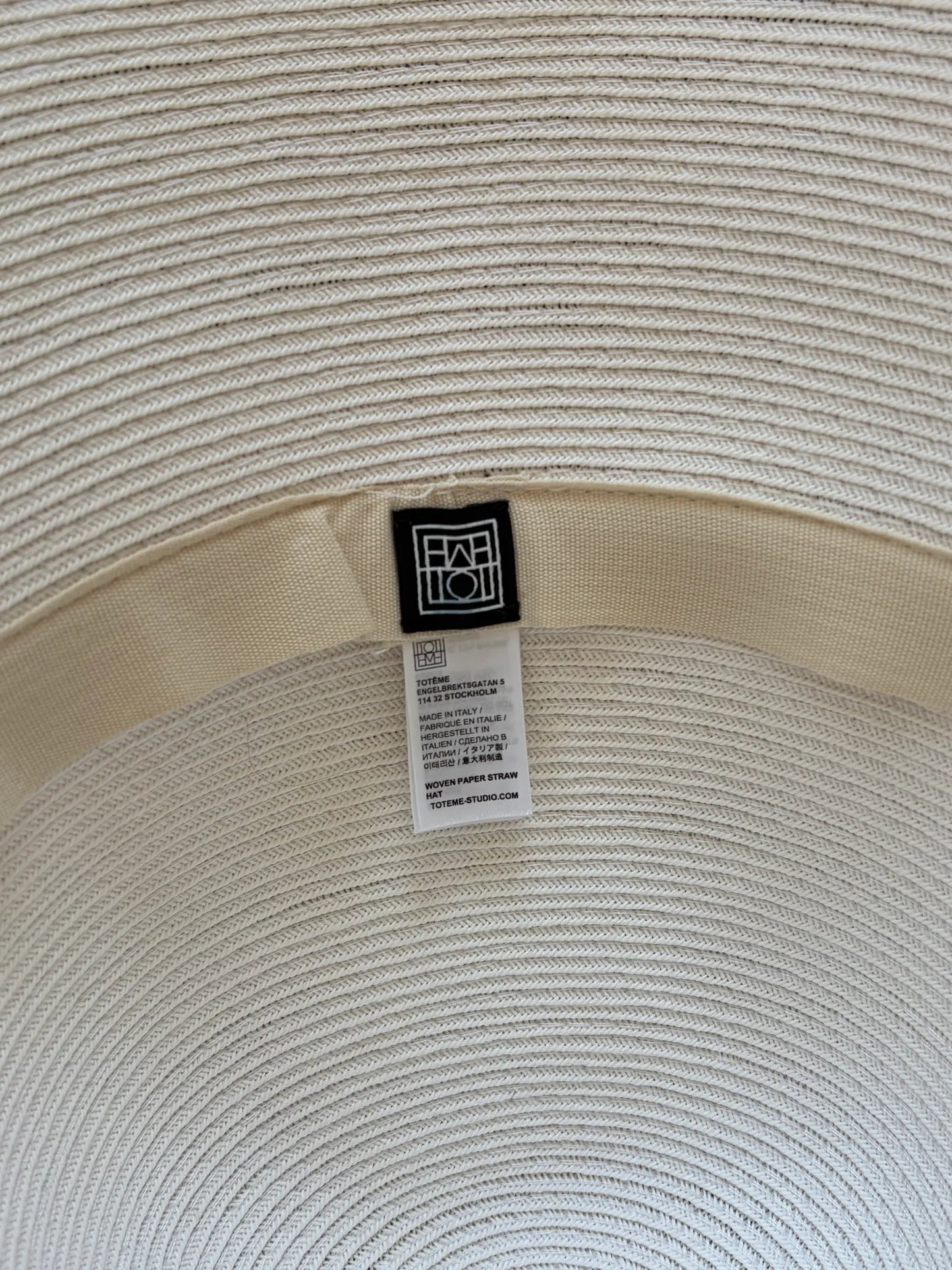Toteme Wowen Paper Straw White-hatt
