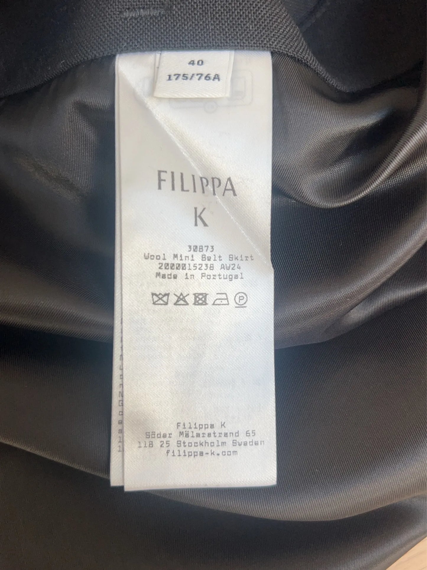 Filippa K Wool Mini Belt-ullkjol