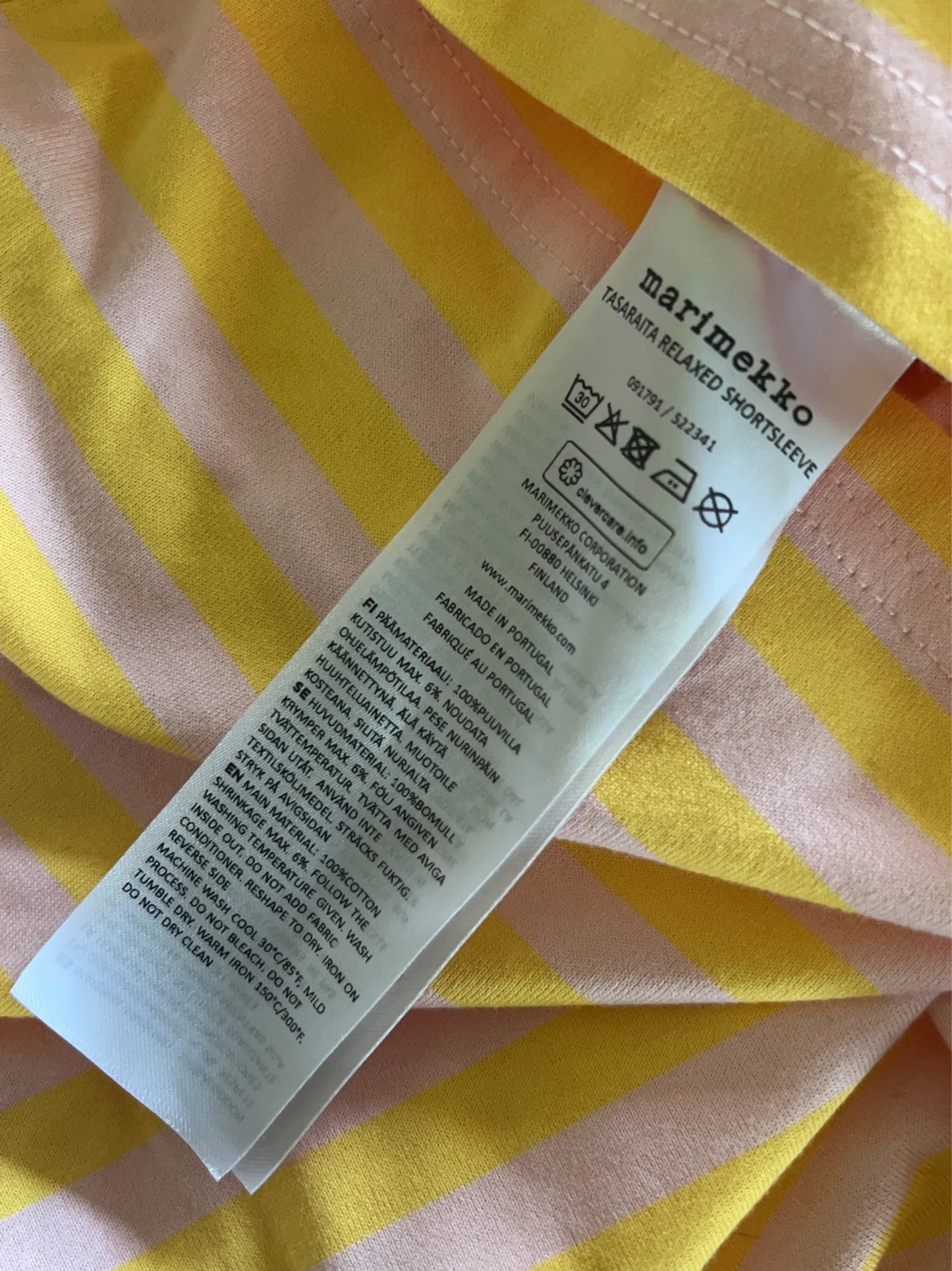 Marimekko Tasaraita Relaxed Short Sleeve T-shirt