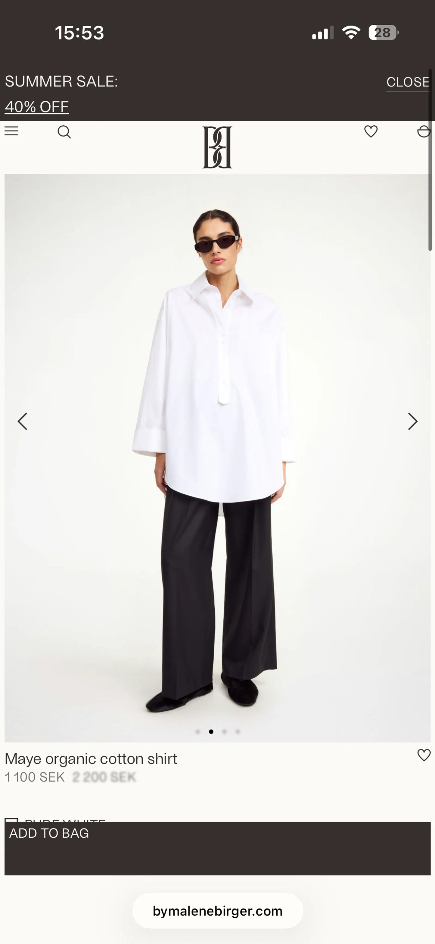 By Malene Birger Maye-skjorta NWOT