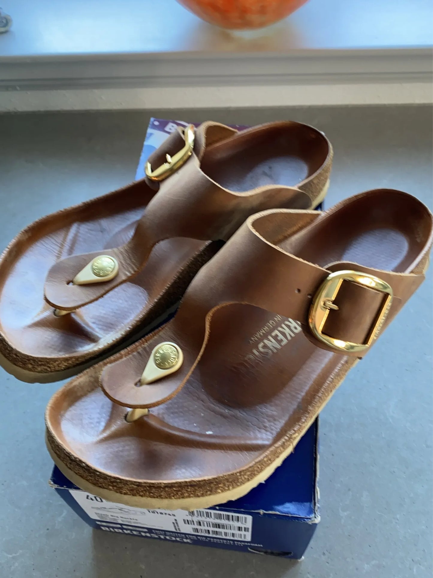 Birkenstock Gizeh Big Buckle-skinnsandaler