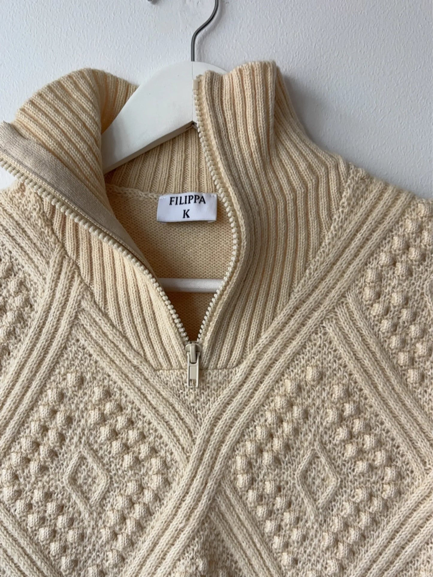 Filippa K Argyle Zip Sweater