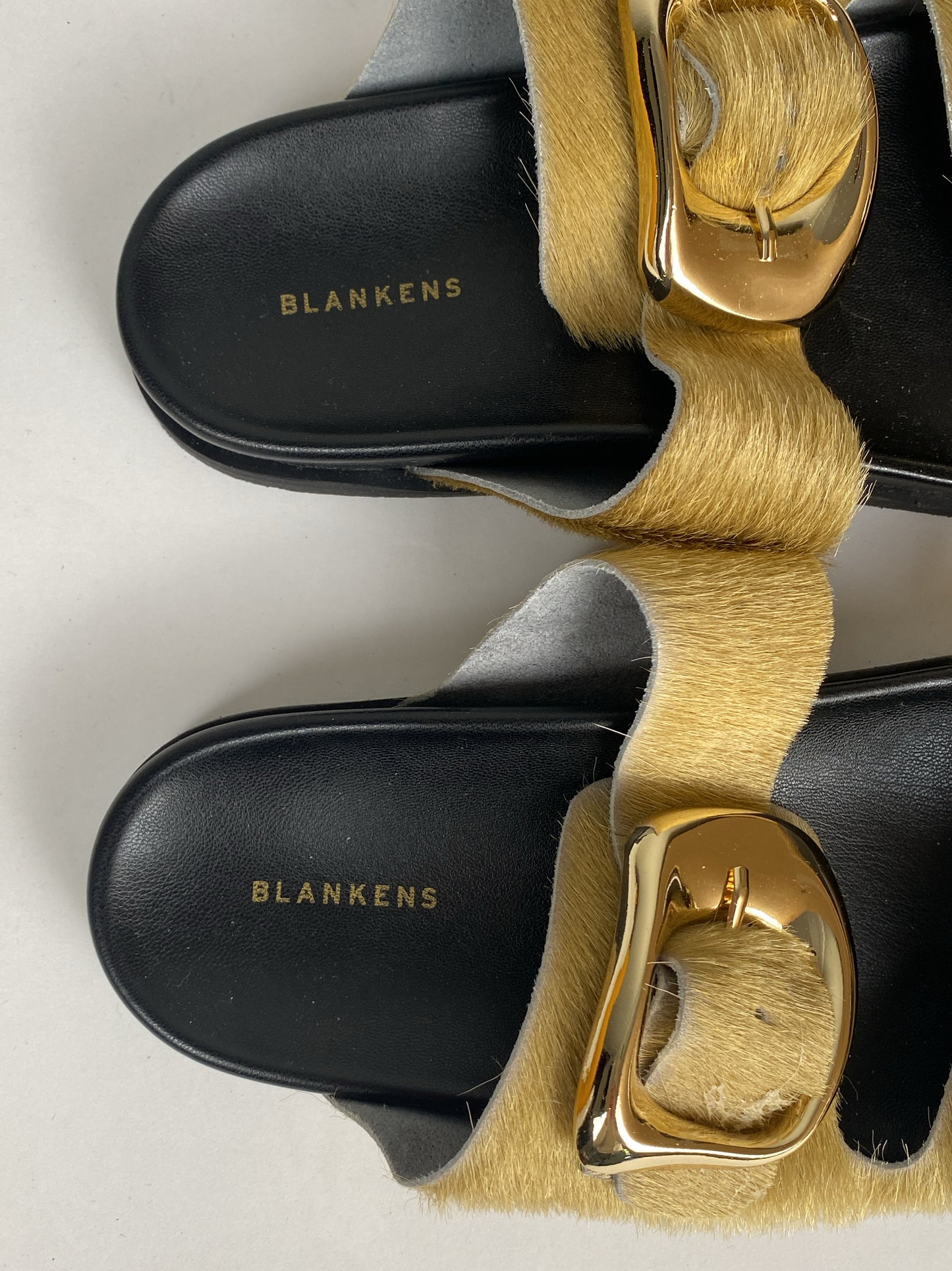 Blankens The Pernille Cream-skinnsandaler NWT