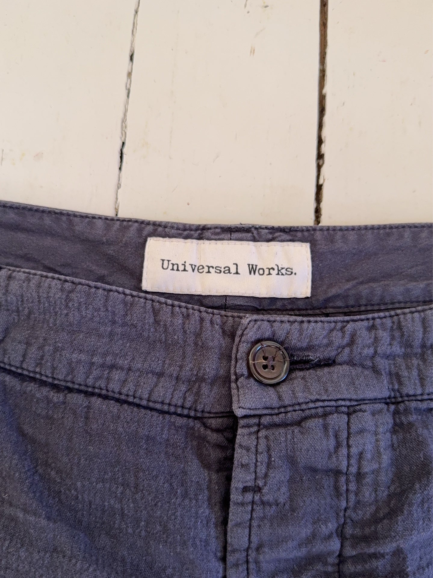 Universal Works. Oxford , Chambray-byxor