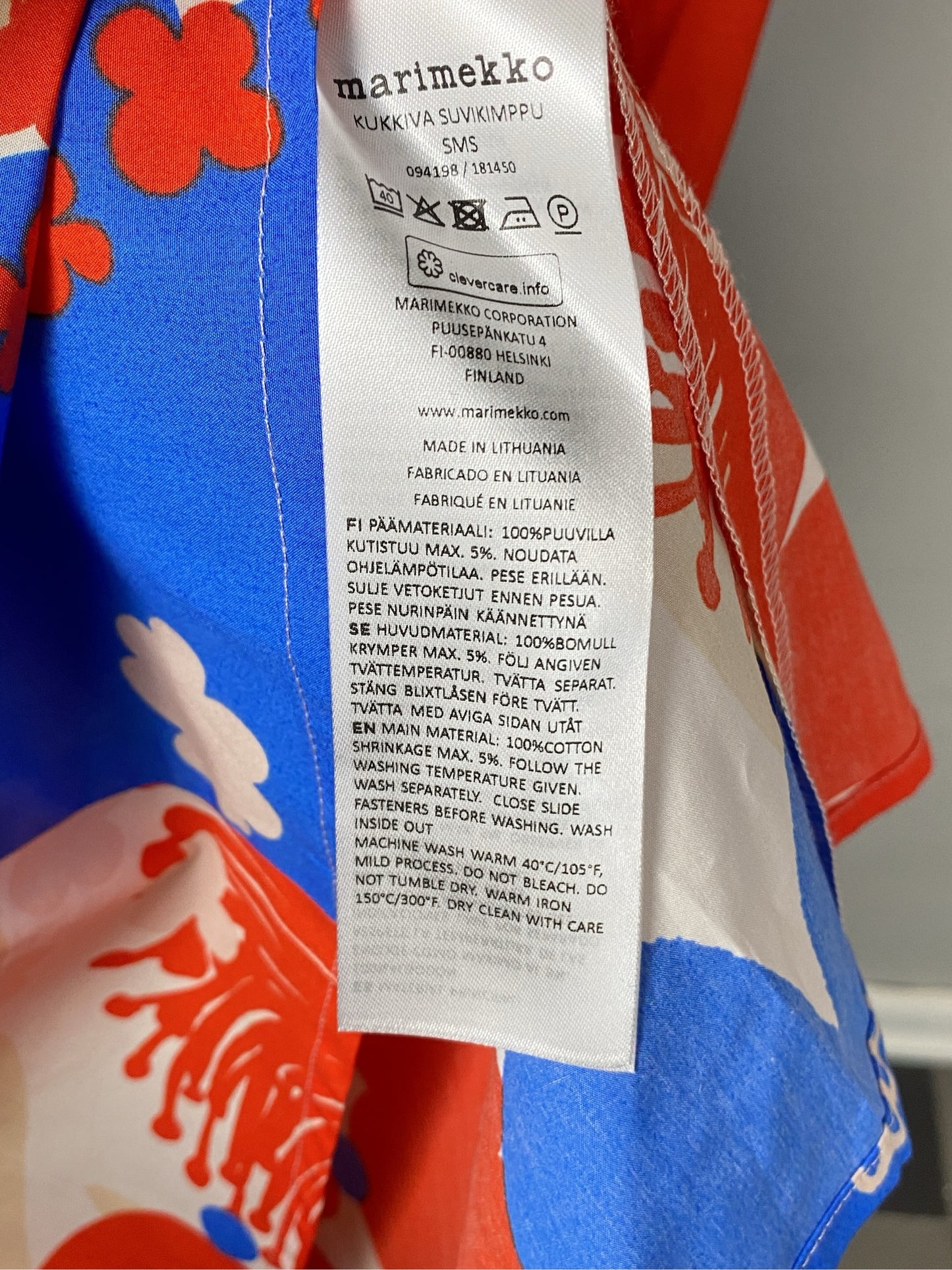 Marimekko Kukkiva Suvikimppu-klänning NWT