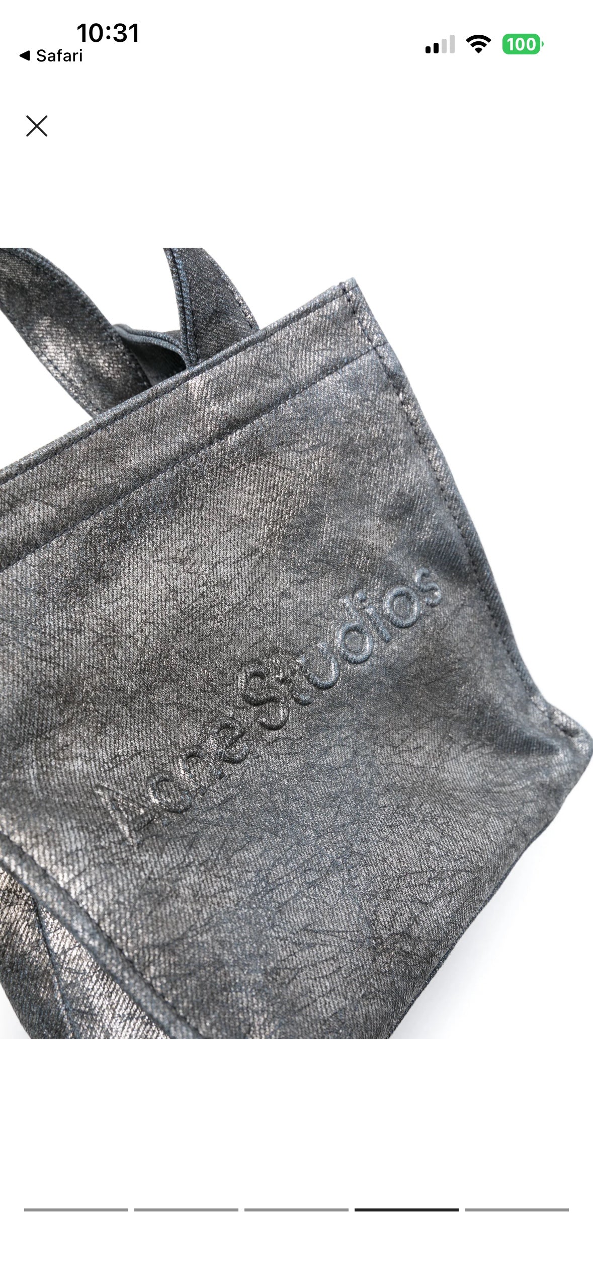 Acne Studios Liten Totebag Med Logotyp Shoulder bag