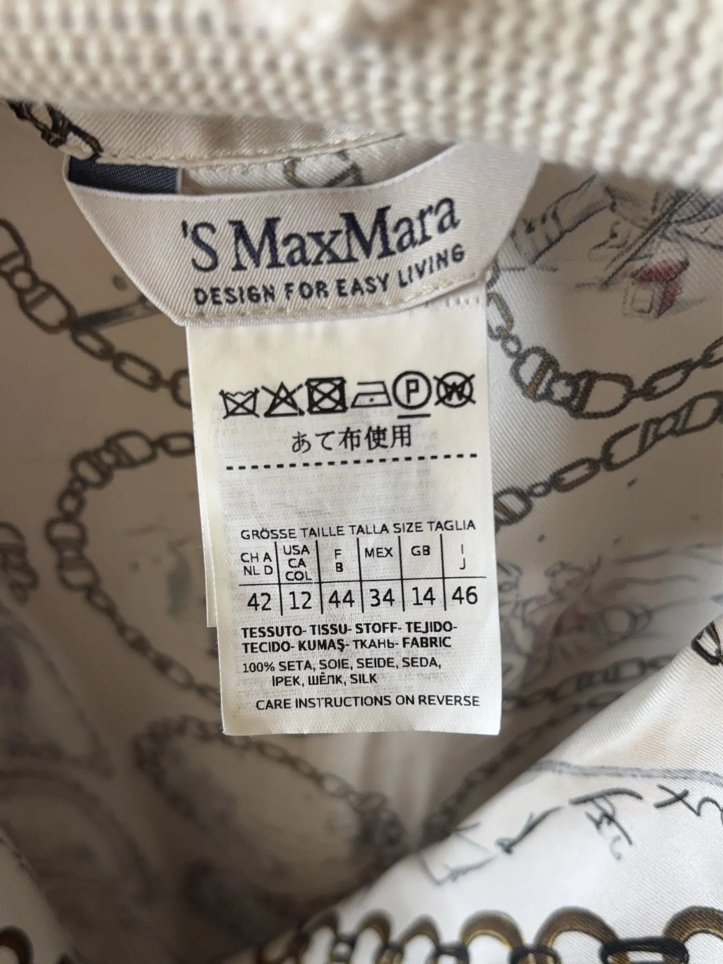 Max Mara-sidenskjorta