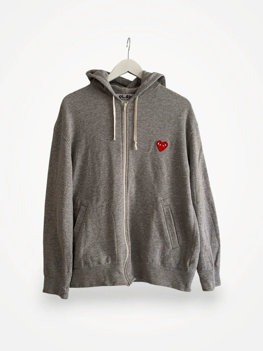 Comme des Garcons Comme Des Garcones Play Heart Patch Zipped Hoodie