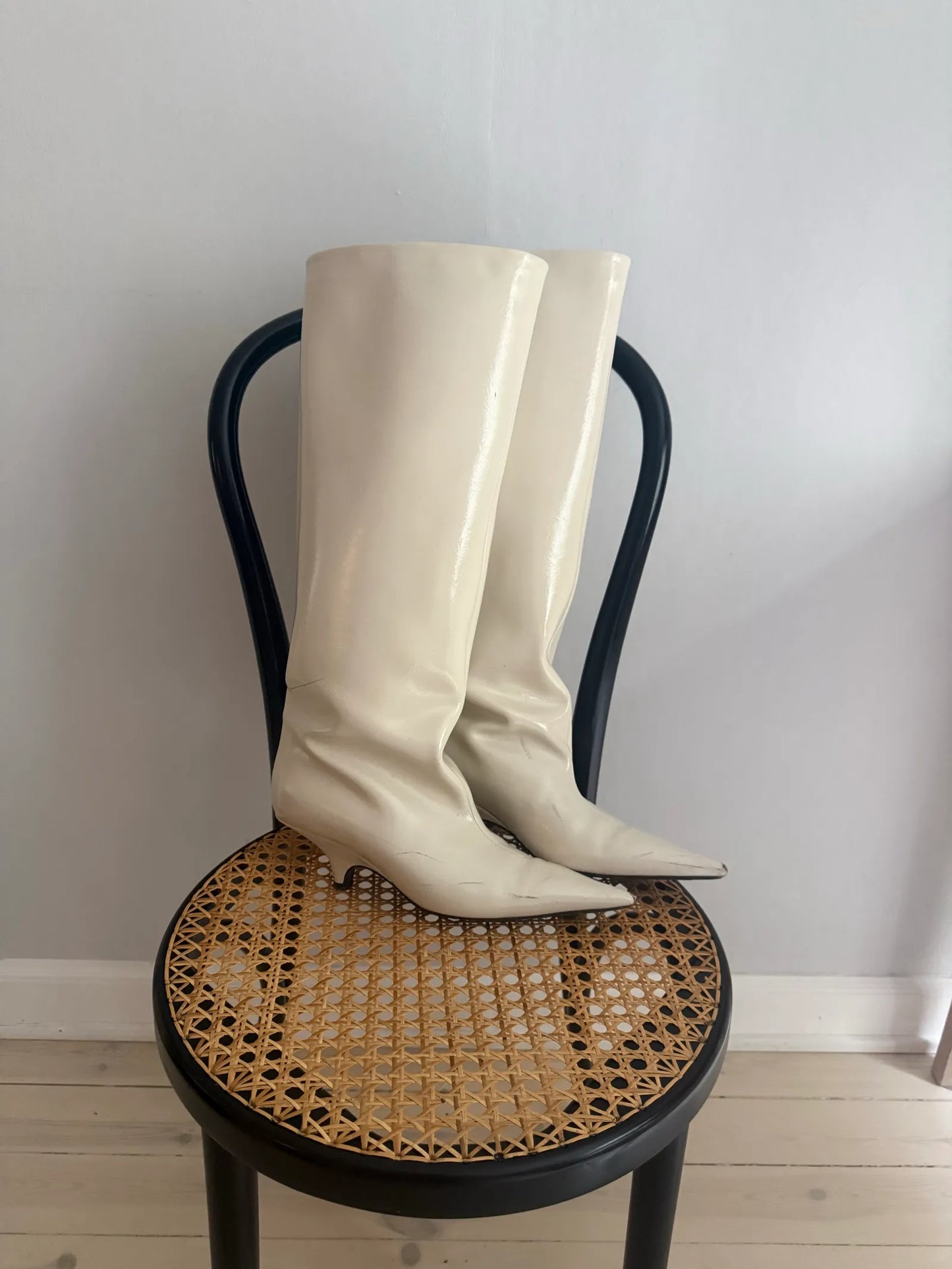 Toteme Patent Leather Knee-high-skinnboots