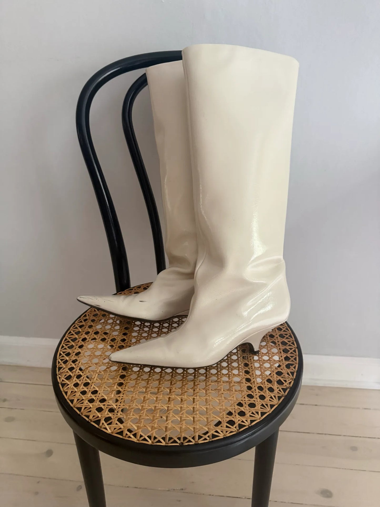 Toteme Patent Leather Knee-high-skinnboots