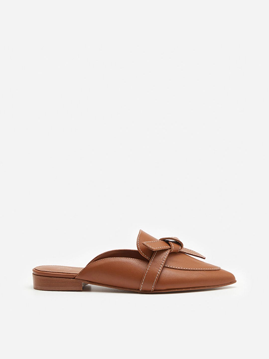 Flattered Anina Cognac Leather-skinnballerinaskor NWT